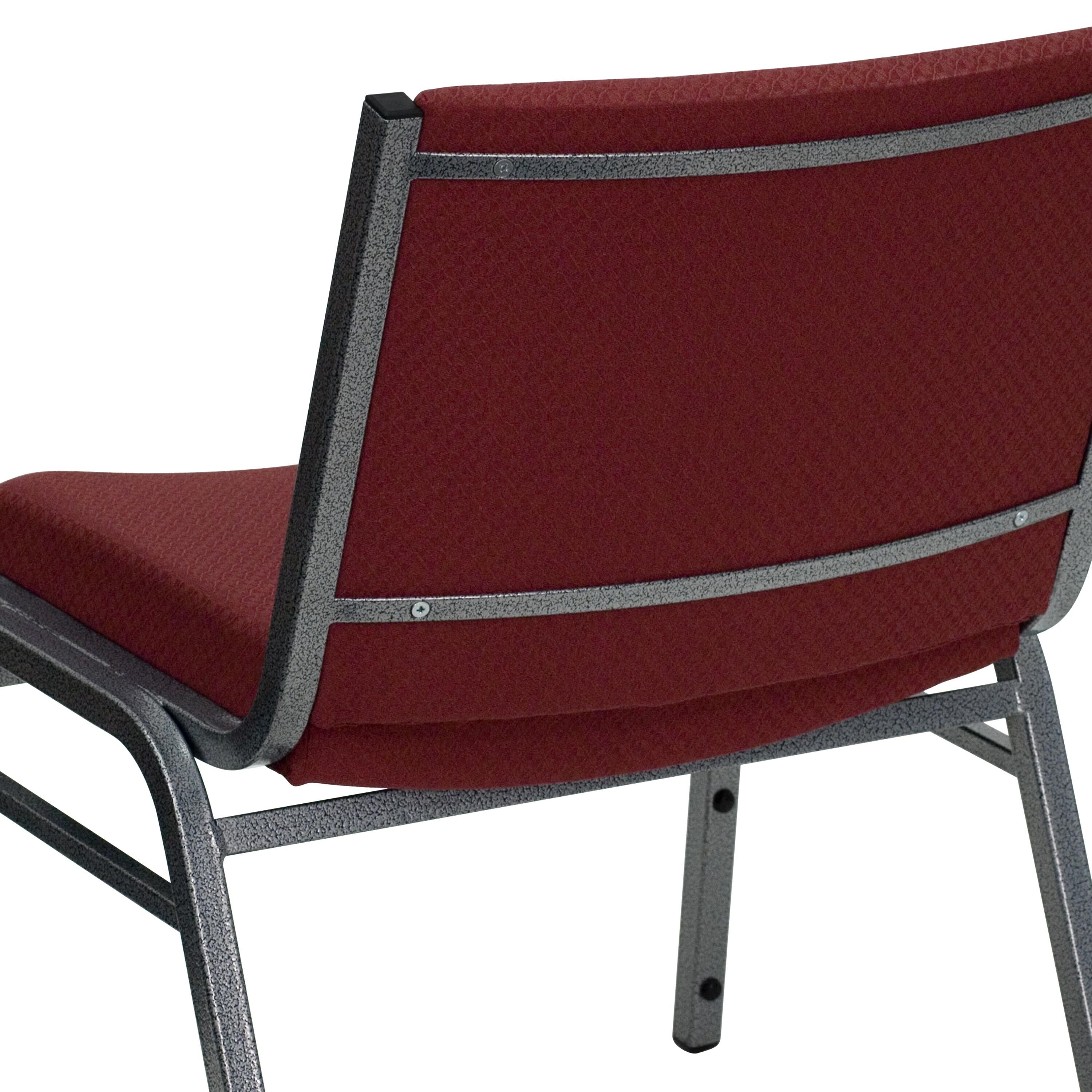 Flash Furniture HERCULES Series Big & Tall 1000 lb. Rated Burgundy Fabric Stack Chair