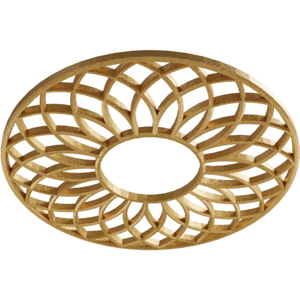 20"OD x 6 7/8"ID x 1/2"P Cannes Architectural Grade PVC Pierced Ceiling Medallion, Gold