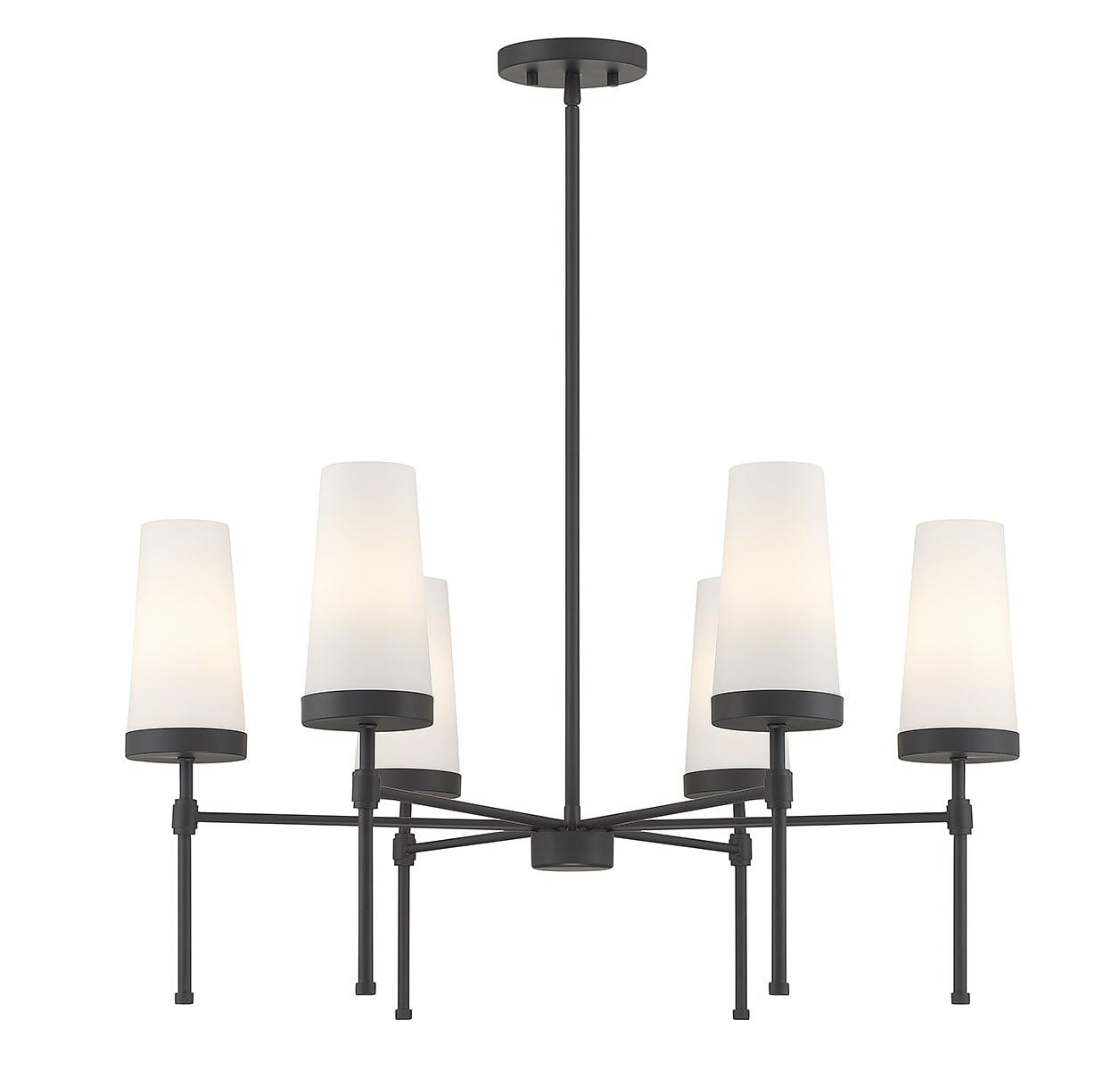 Savoy House Haynes 6 - Light Chandelier in  Matte Black