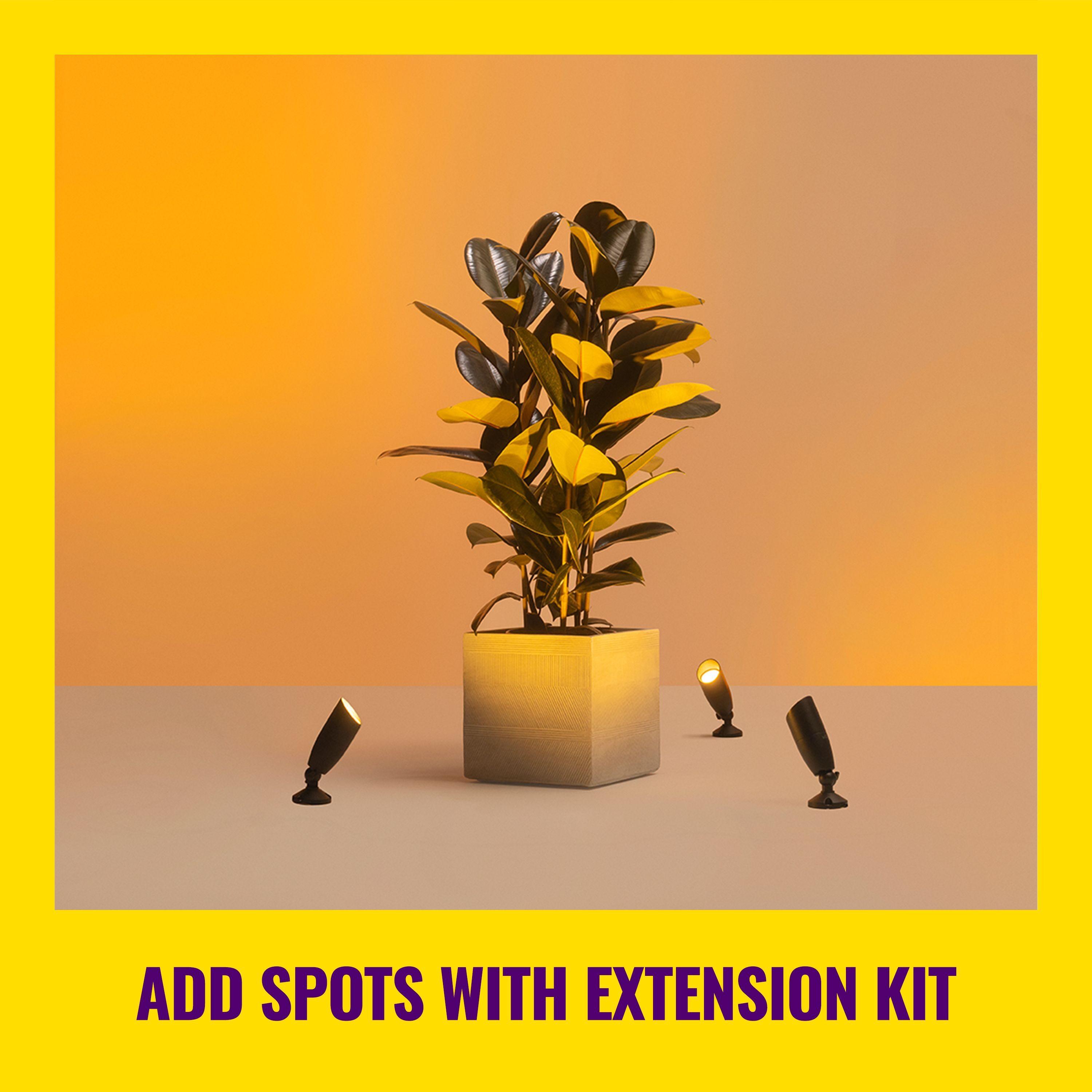 WiZ Connected LED Color Changing Outdoor Spotlight Extension - Starter Kit Required - Weatherproof - Control with WiZ App - Works with Google Home, Alexa, and Siri Shortcuts - 2 Pack