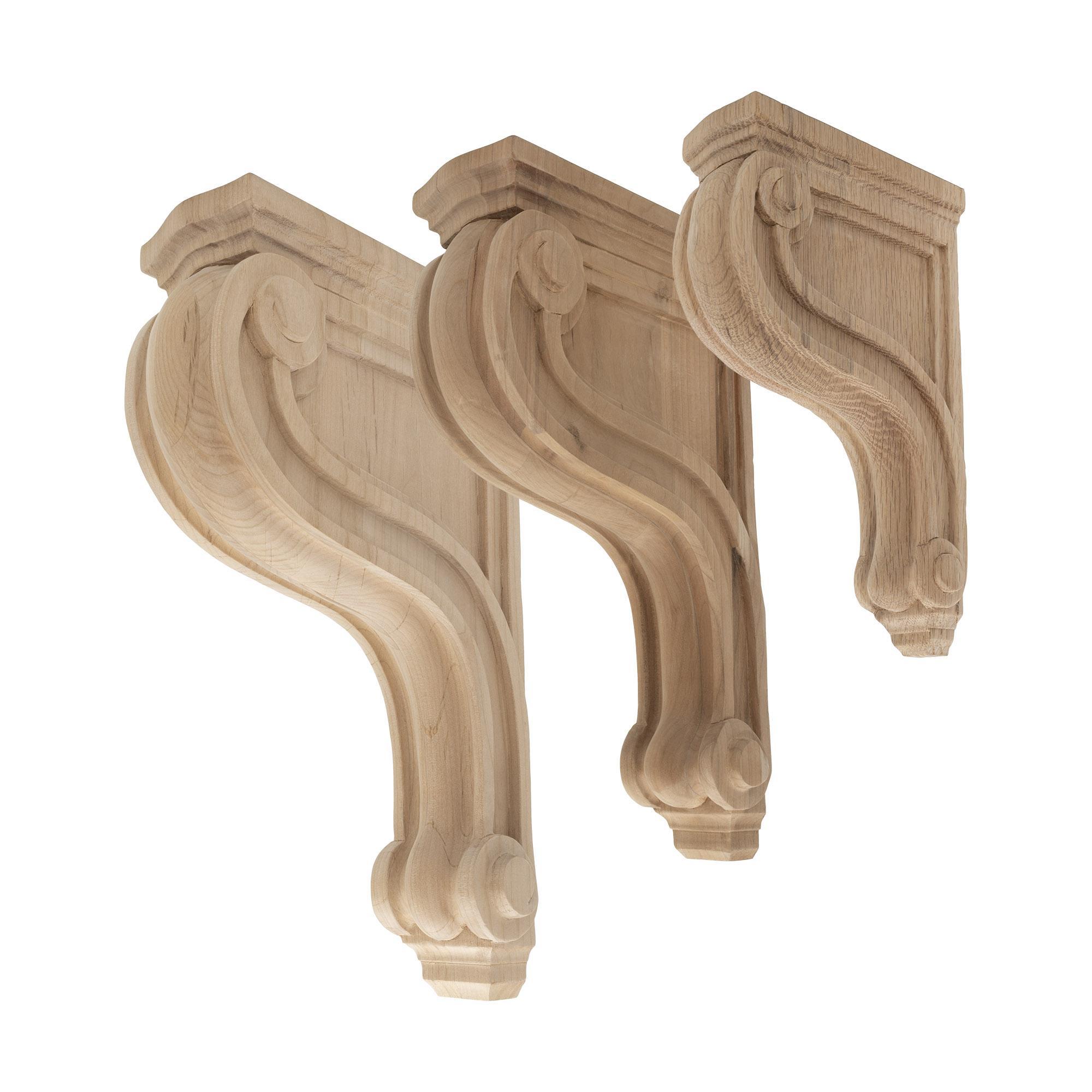 Architectural Products by Outwater L.L.C. 10-13/16 in x 2-1/8 in x 6-11/16 in Unfinished Medium Solid Classic Plain Wood Corbel