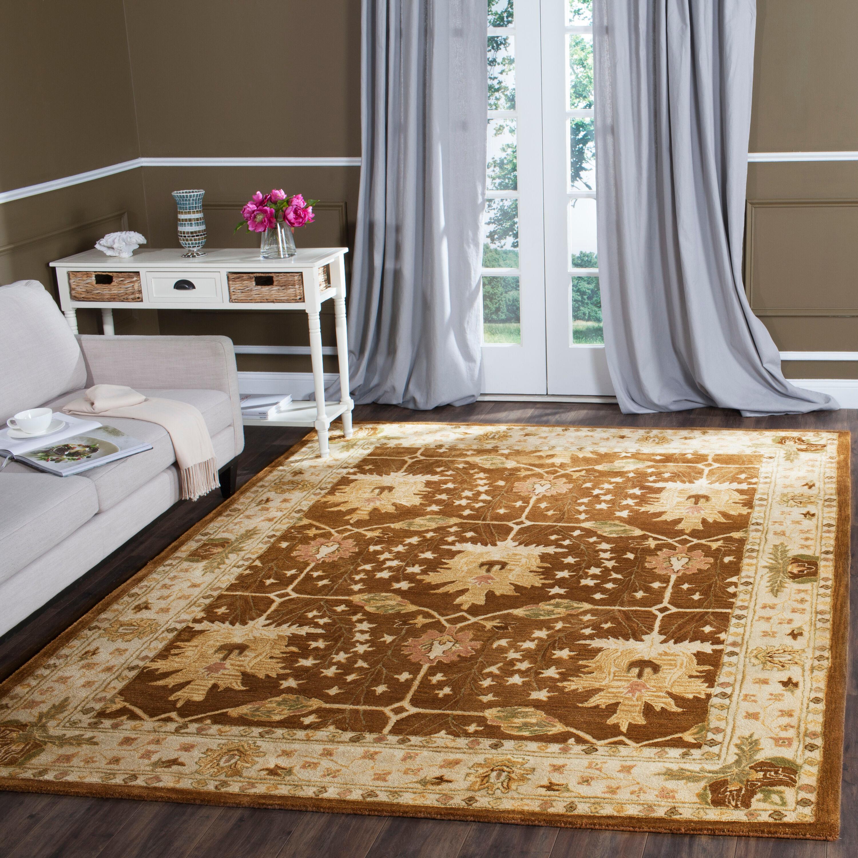 Antiquity AT840 Hand Tufted Indoor Area Rug - Brown/Beige - 8'3"x11' - Safavieh