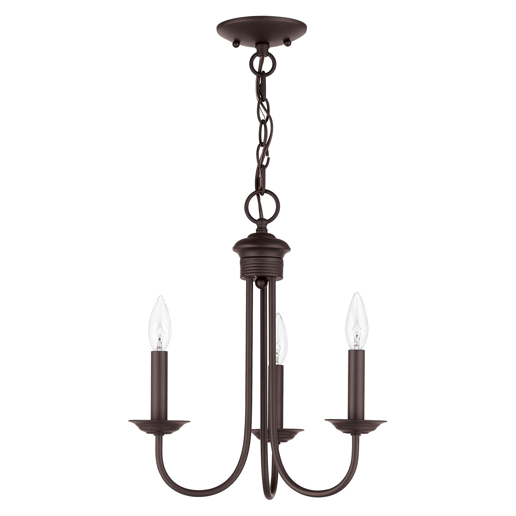 Livex Lighting Estate 3 - Light Chandelier in  Bronze