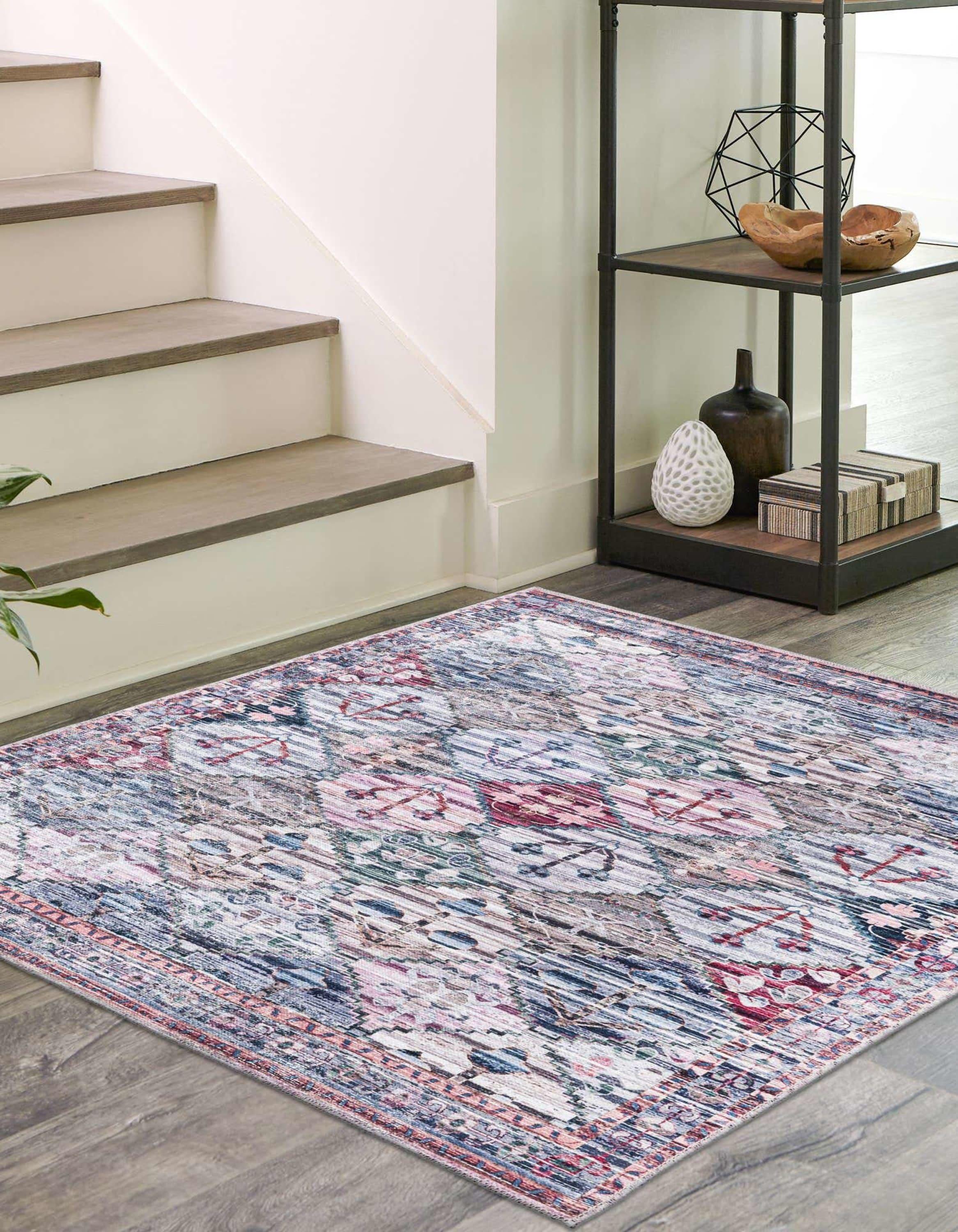 Unique Loom 5' 3 x 5' 3 Mangata Maya Machine Washable Multi Area Rug