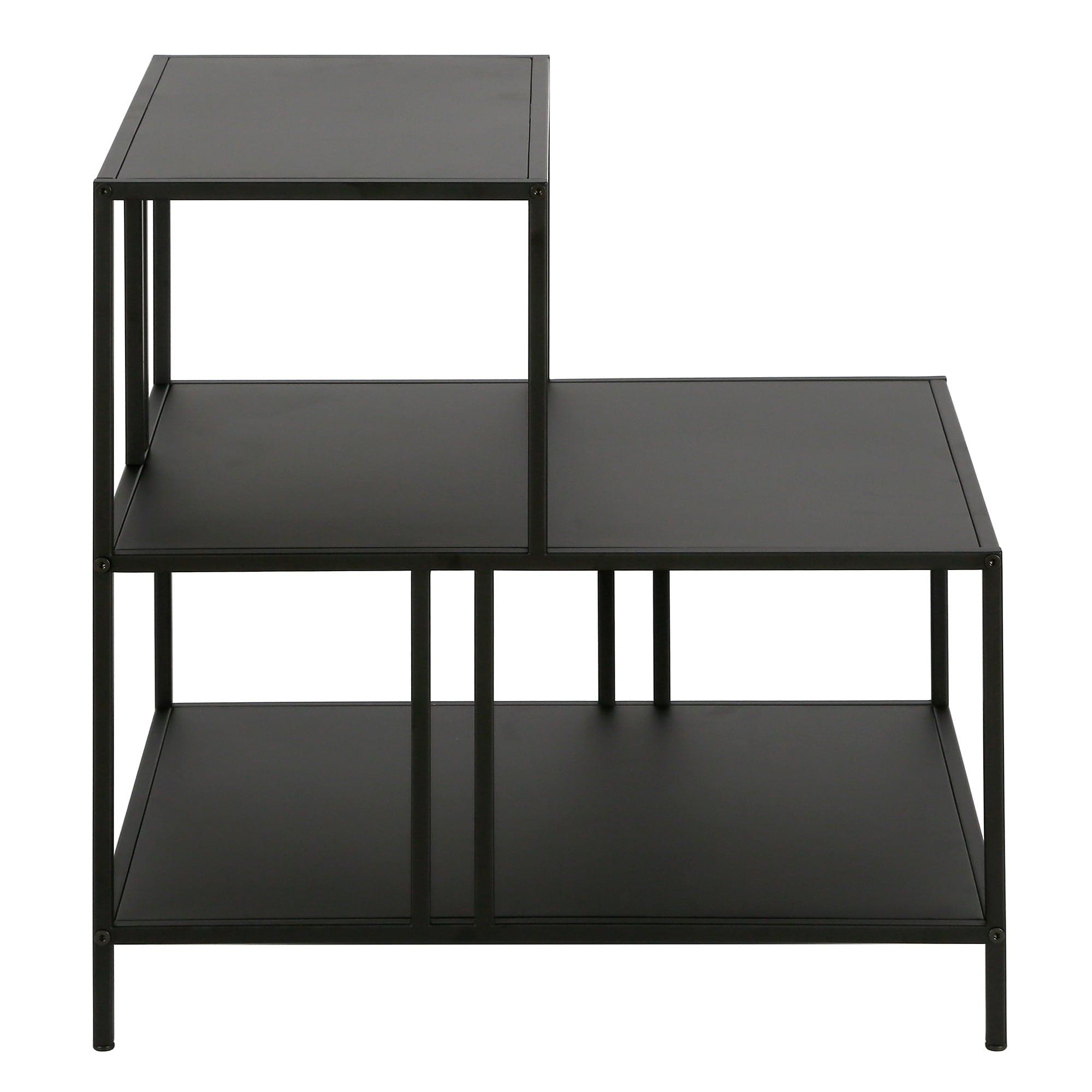 Evelyn&Zoe Cortland 20" Wide Rectangular Side Table, Blackened Bronze