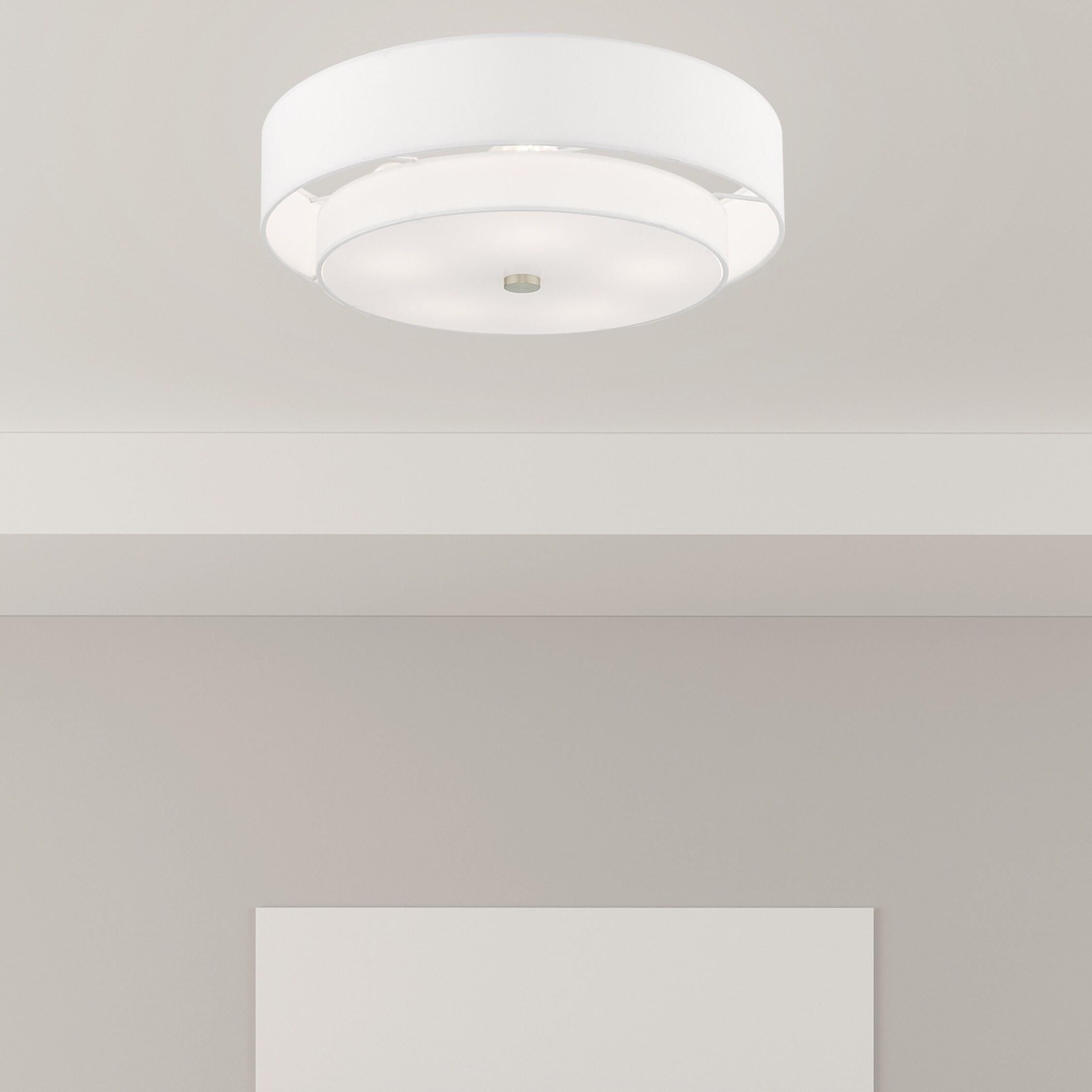 Livex Lighting Meridian 5 - Light Semi-Flush Mount in  Brushed Nickel