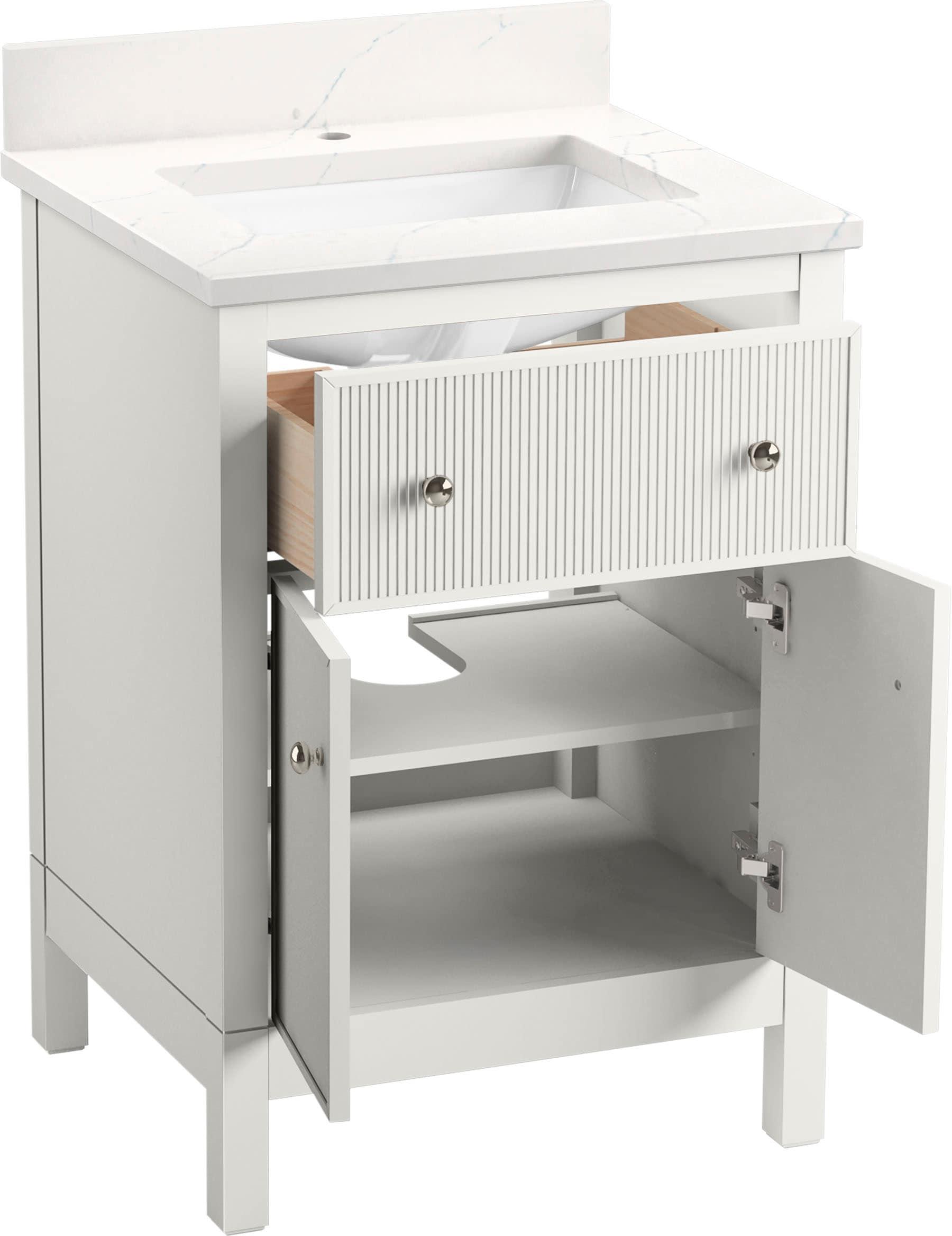 Malin By Studio McGee 24 in. Bathroom Vanity Cabinet With Sink And Quartz Top