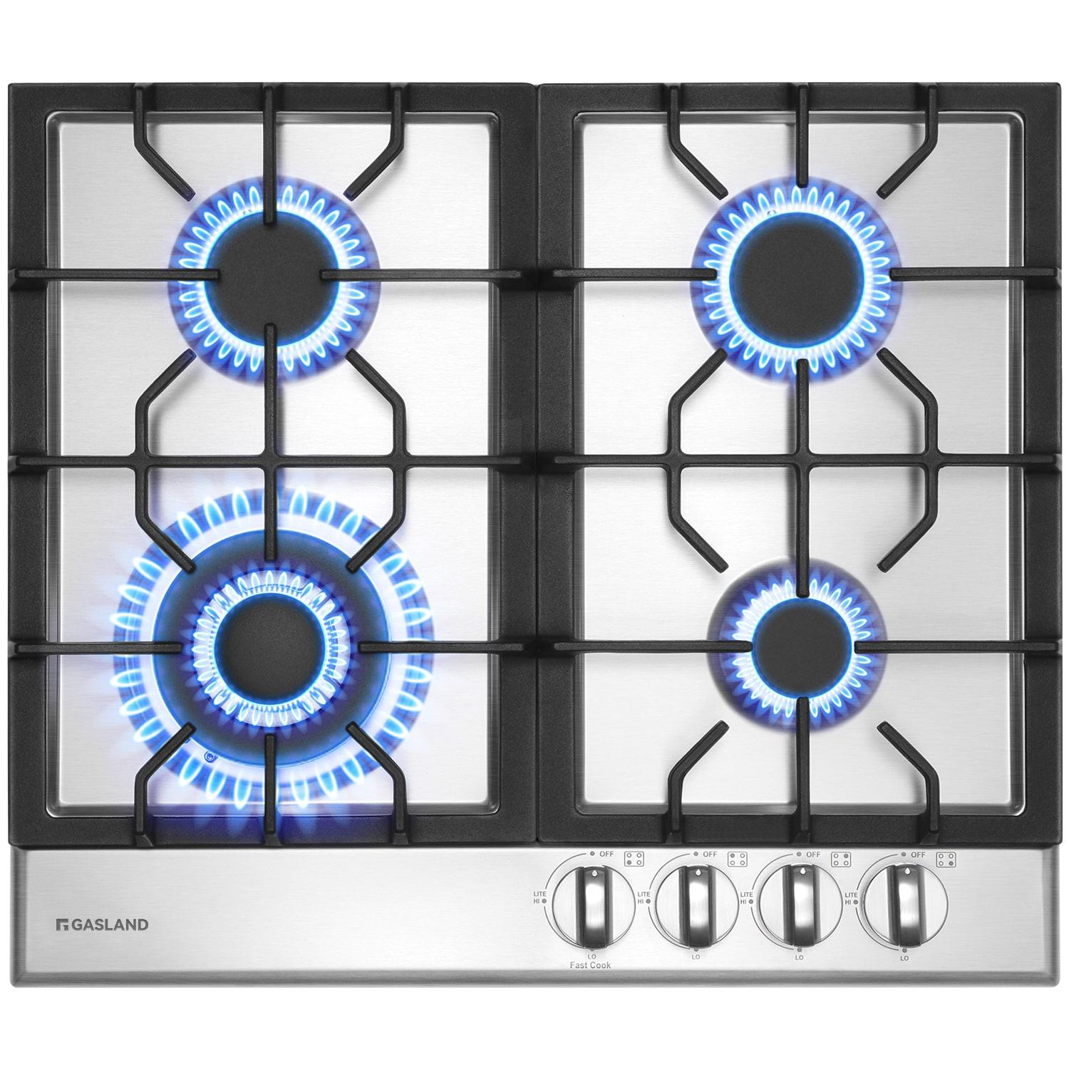 Gasland Chef GH60SF 24" 4 Burner Built-in Gas Stove Top,NG/LPG Convertible Cooktops,Stainless Steel