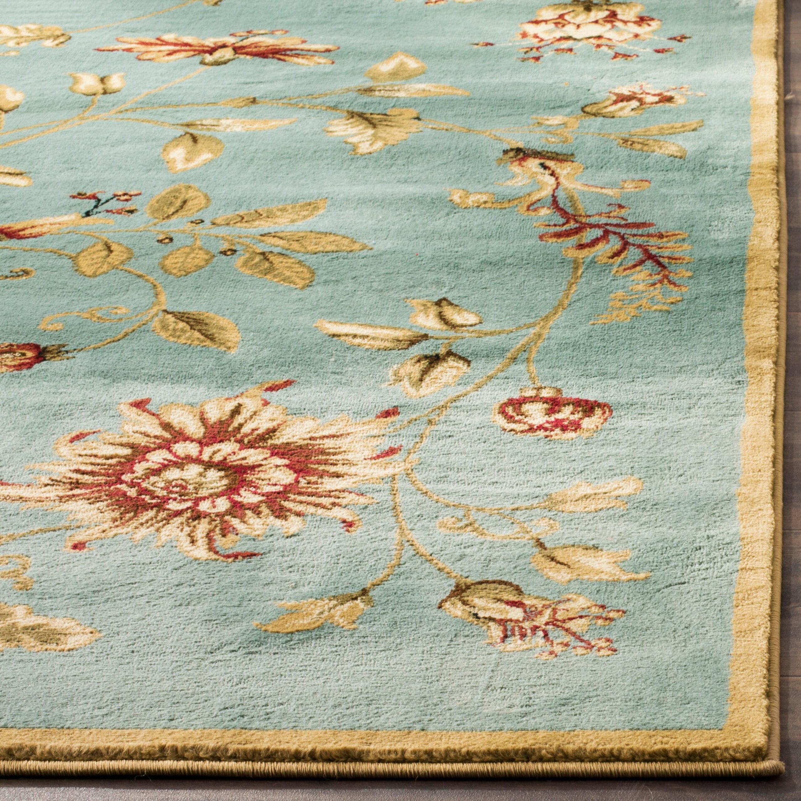 Lyndhurst LNH552 Power Loomed Area Rug - Blue/Multi - 8'9"x12' - Safavieh