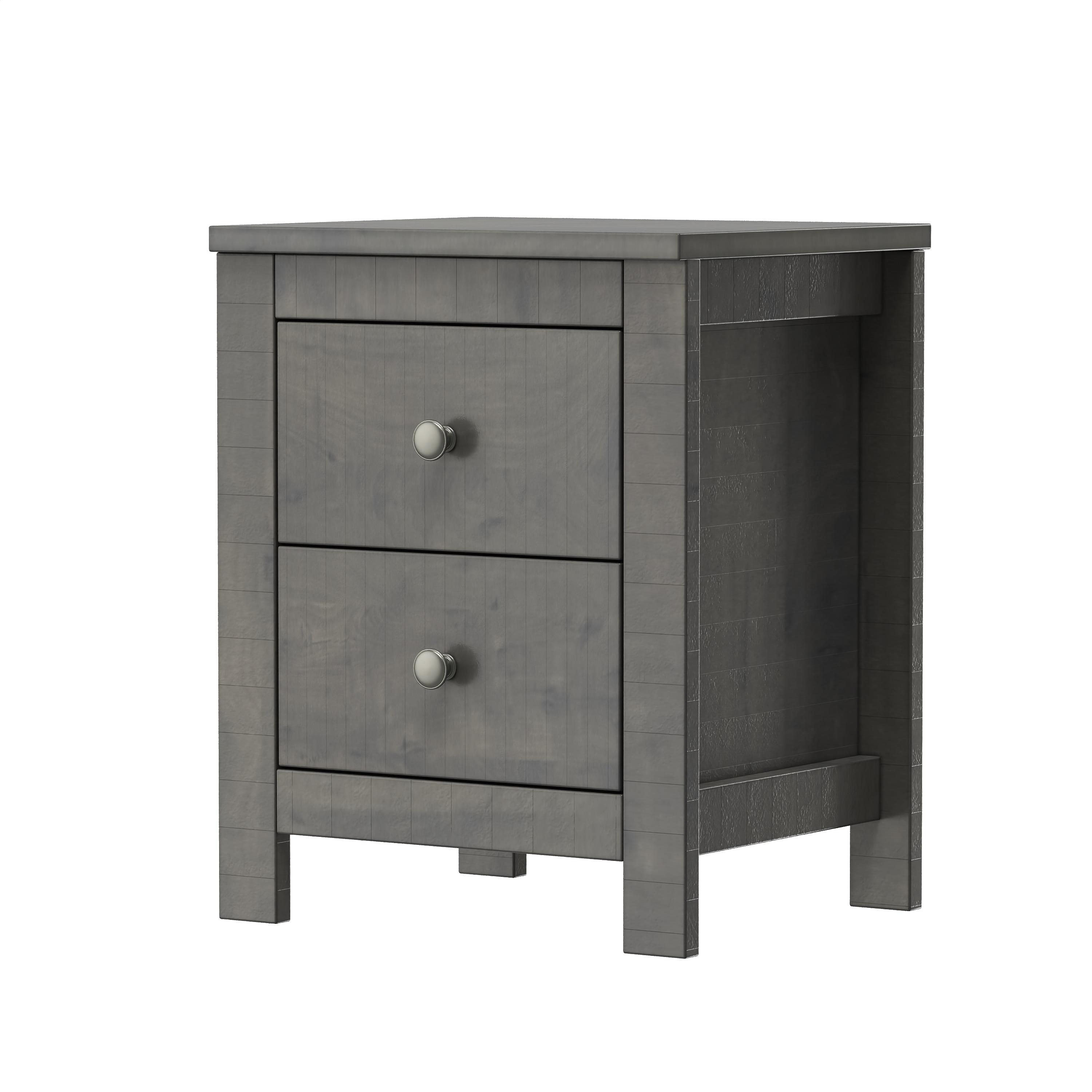 Decopom Farmhouse Wooden Nightstand Set of 2