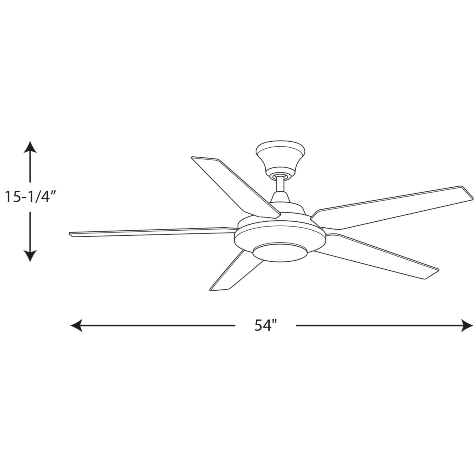 Progress Lighting Signature Plus Ii 54 Signature Plus Ii 54" 5 Blade Integrated Led Indoor