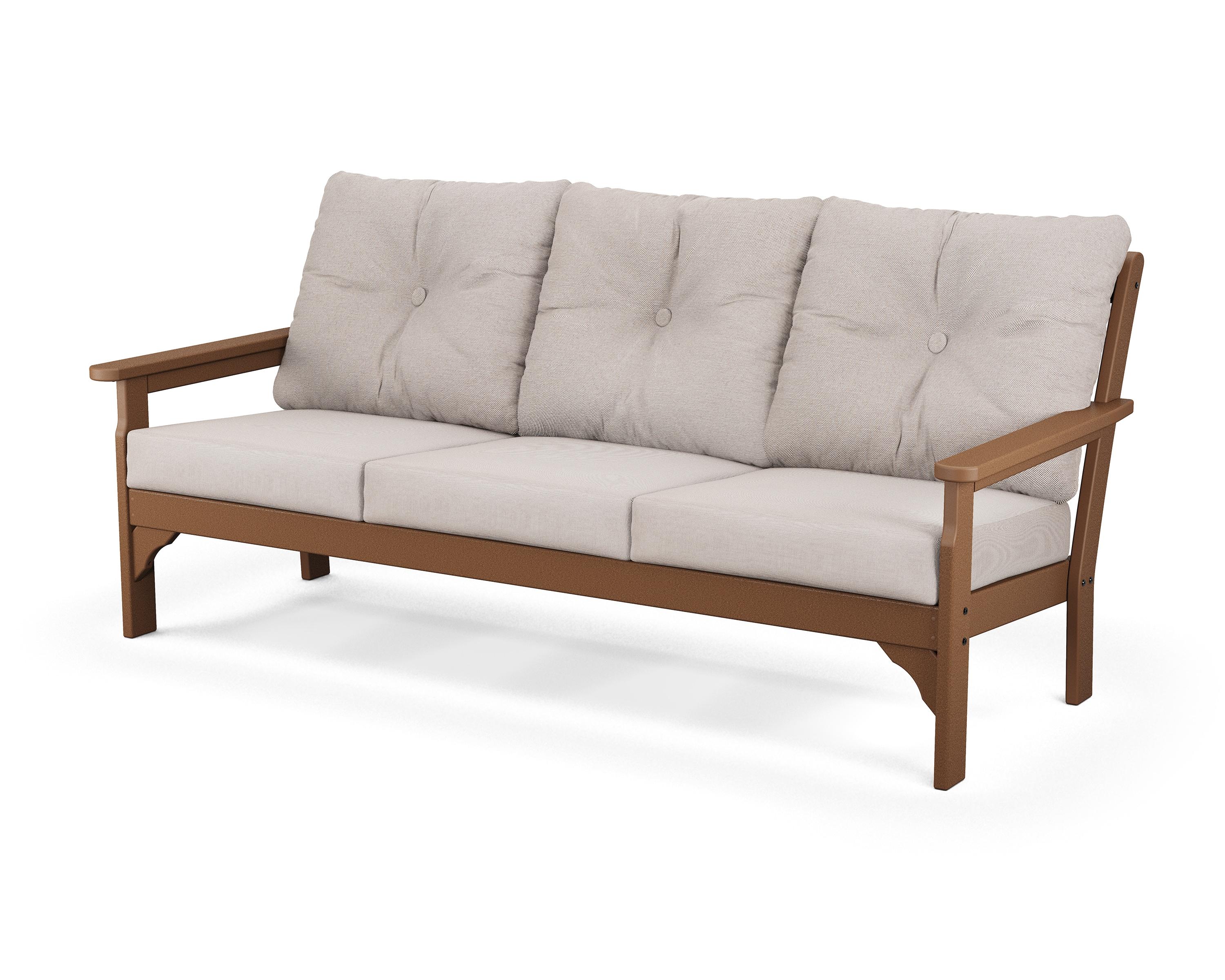 Vineyard 74" Wide Outdoor Patio Sofa with Revolution Cushions