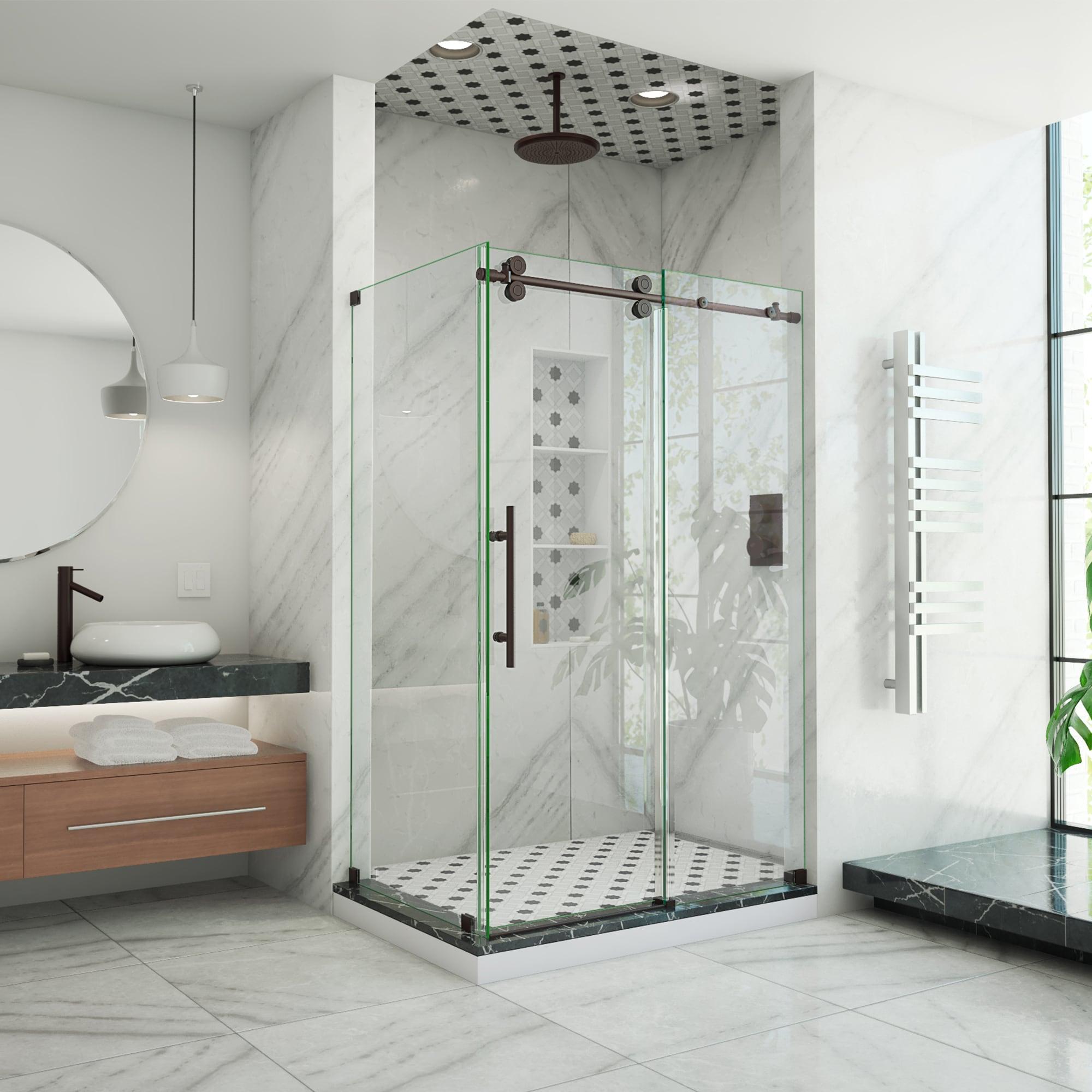 Enigma-XO 48.38" W x 32.5" D 76" H Frameless Rectangle Shower Enclosure