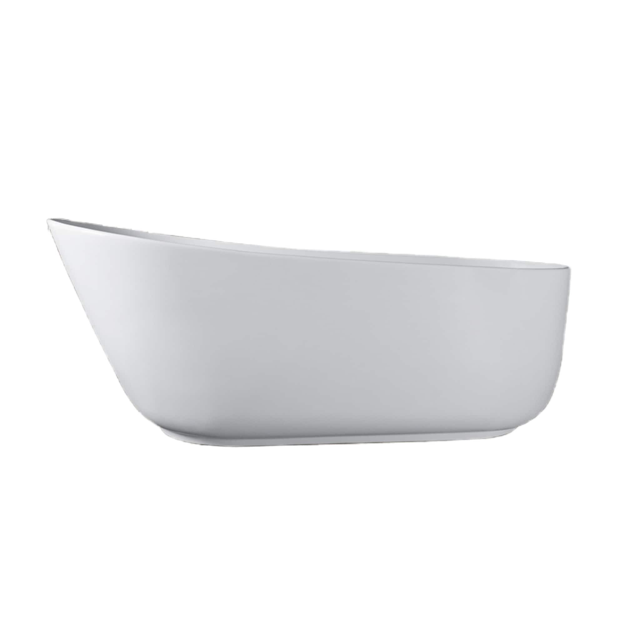 59'' x 30'' Freestanding Soaking Solid Surface Bathtub