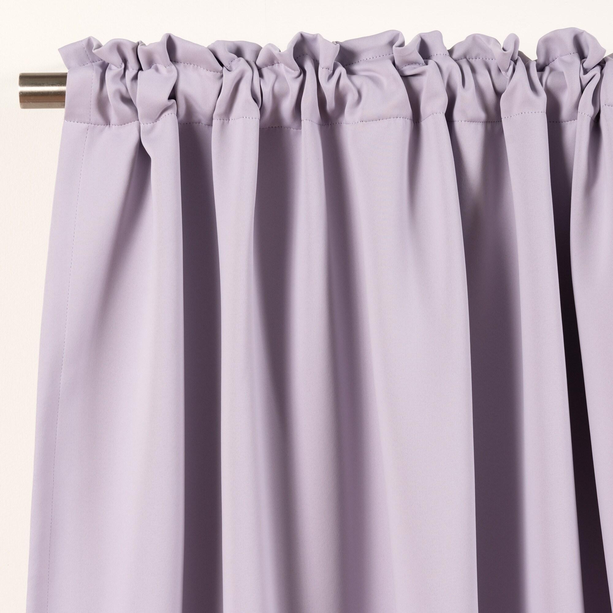 Best Home Fashion 84-Inches Lilac Blackout Back tab Curtain panel pair