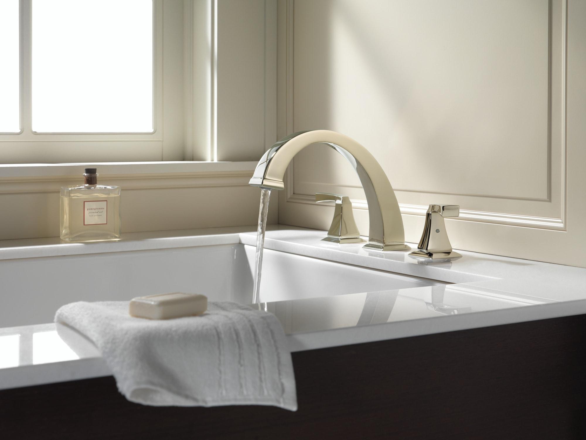 Dryden Double Handle Deck Mounted Roman Tub Faucet Trim
