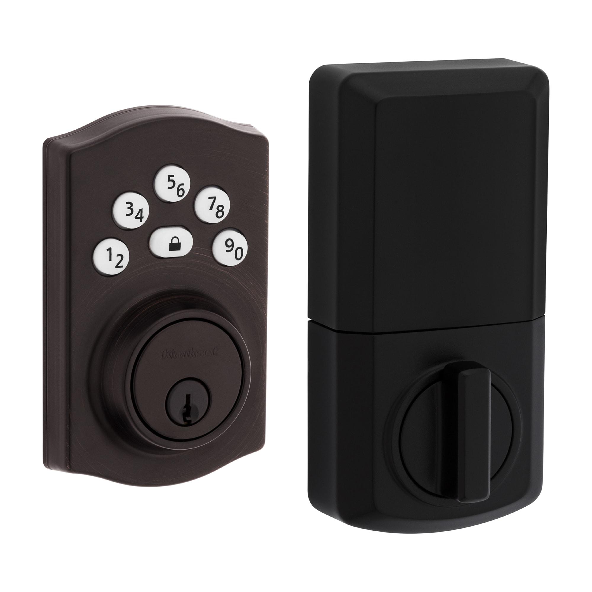 Kwikset 9240TRL-11P Traditional Powerbolt Electronic SmartCode Deadbolt with RCAL Latch and RCS Strike Venetian Bronze Finish