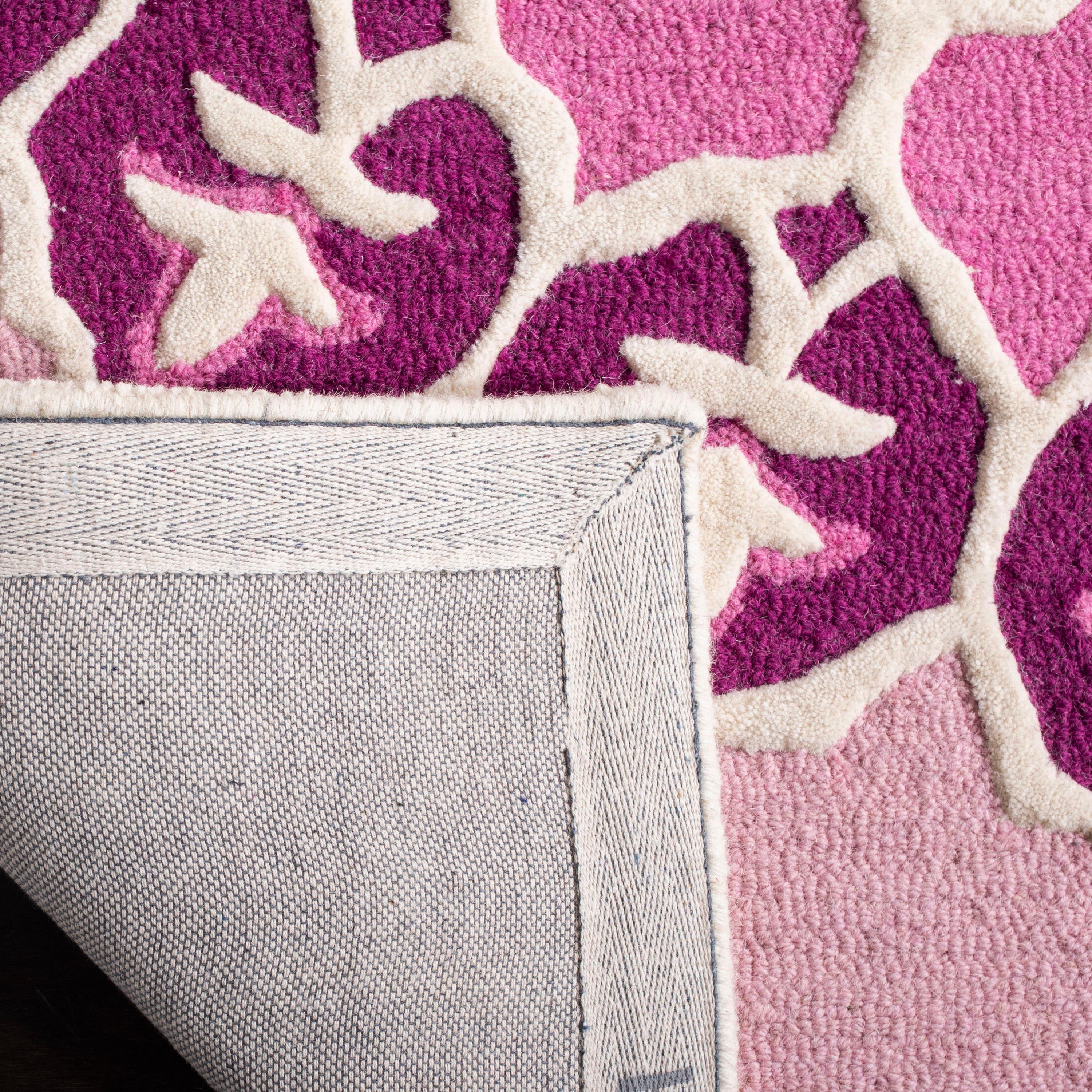 Bellagio BLG610 Hand Tufted Area Rug - Pink/Ivory - 8'x10' - Safavieh.