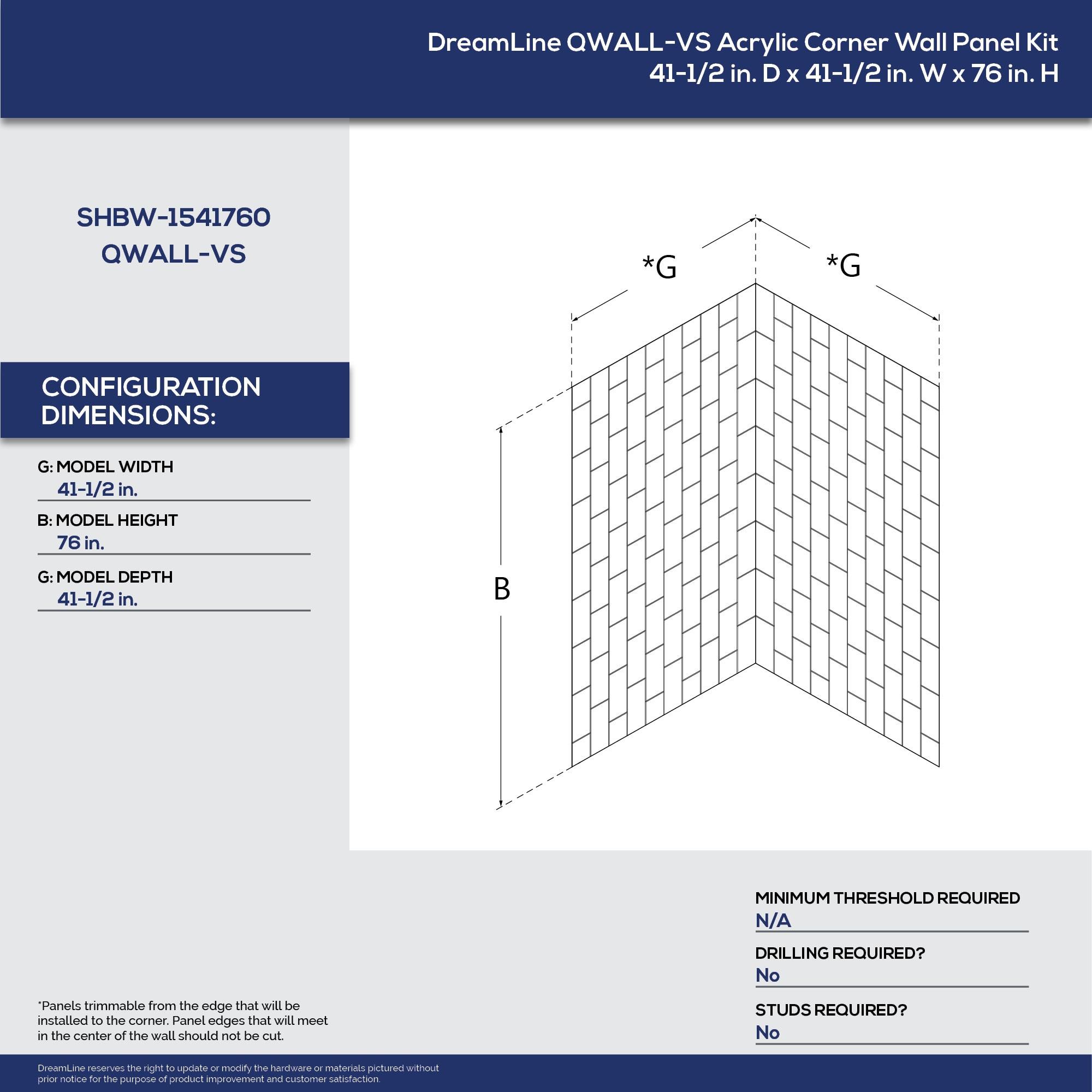 Acrylic Corner Backwall Kit