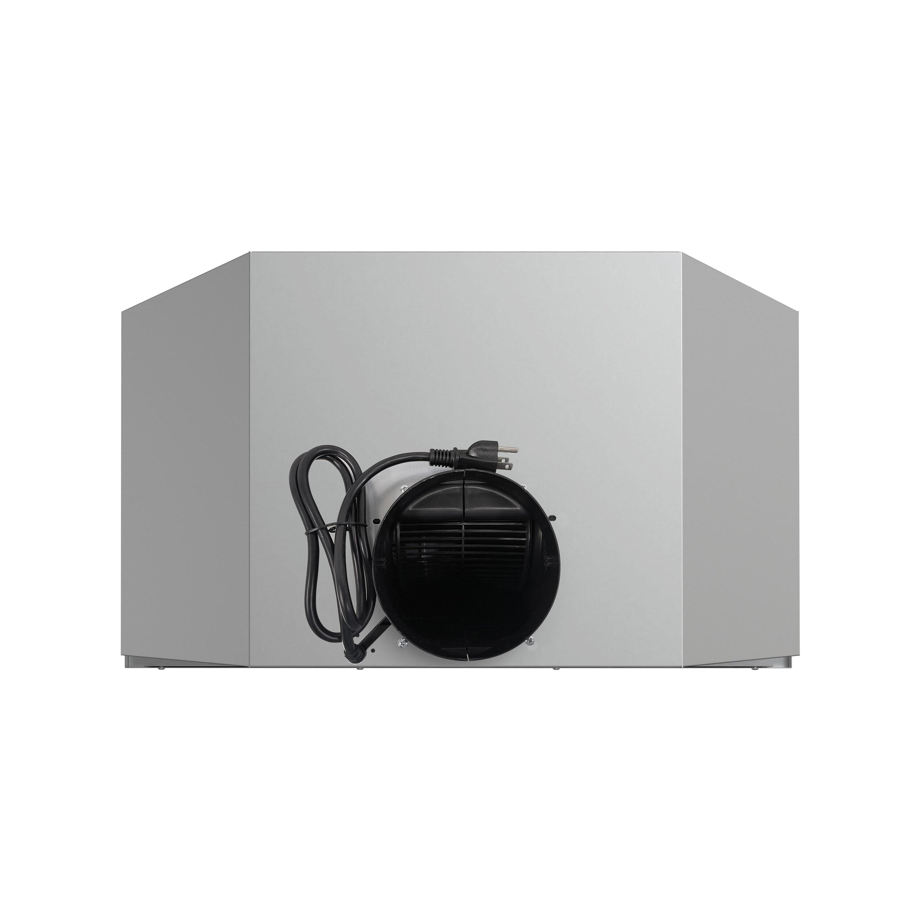 Streamline Bath Streamline 28 In. T-4267-1-CL Belsito Convertible Insert 350 CFM Range Hood In Brushed Stainless Steel With Baffle Filters, Electronic Button Control, LED Light T-4267-1-CL