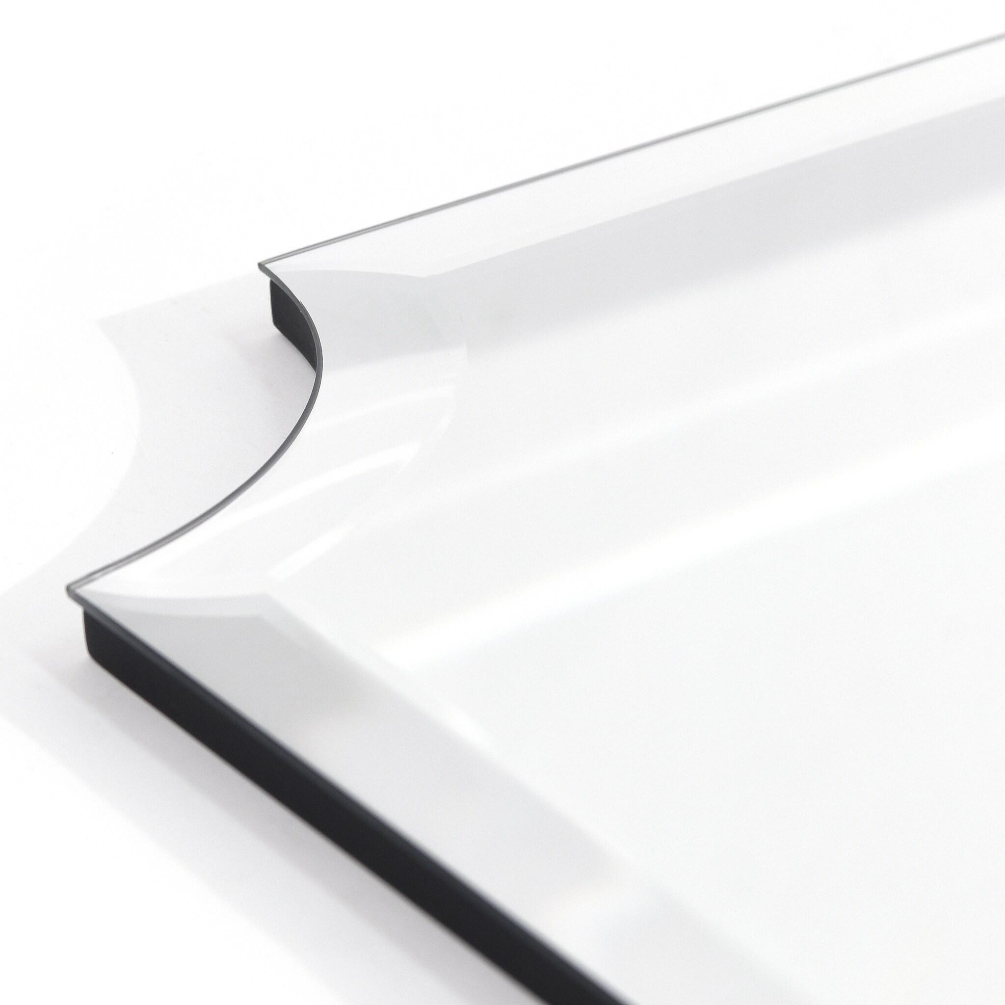 Empire Art Direct Frameless Rectangle Scalloped Beveled Wall Mirror - Clear 24 in. x 0.39 in. x 36 in.