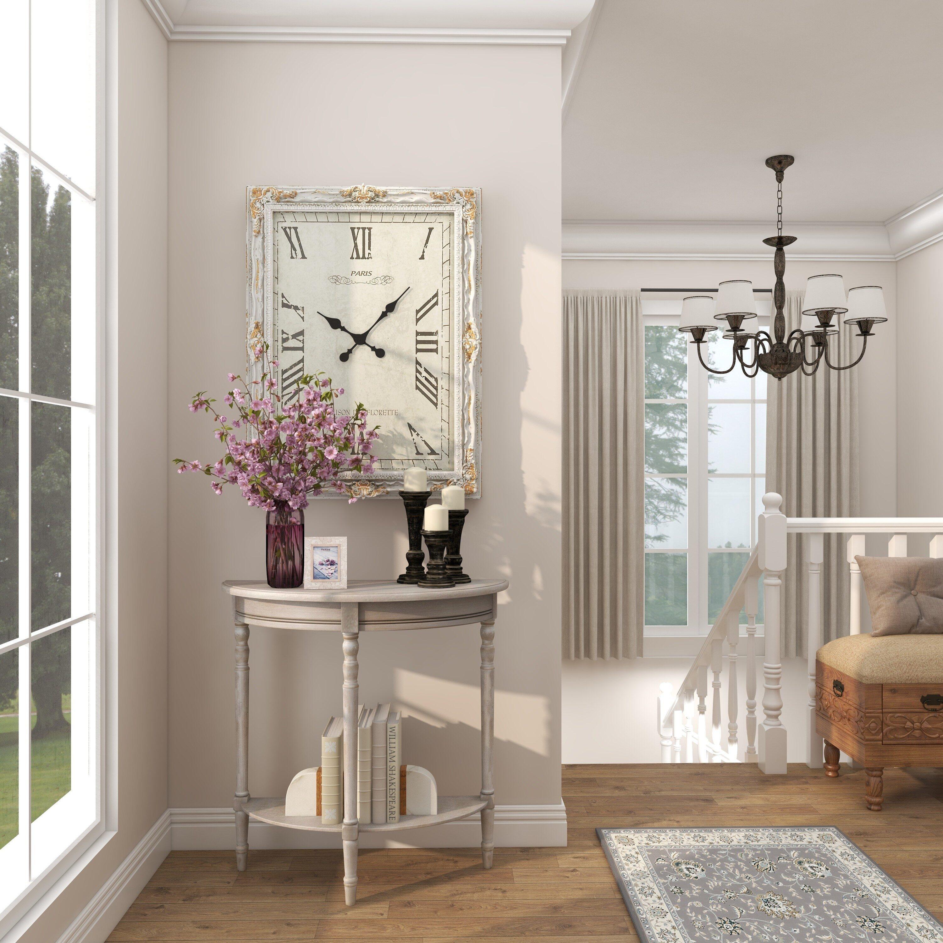 Ophelia & Co. Mcbroom Wood Half Moon 1 Shelf Console Table