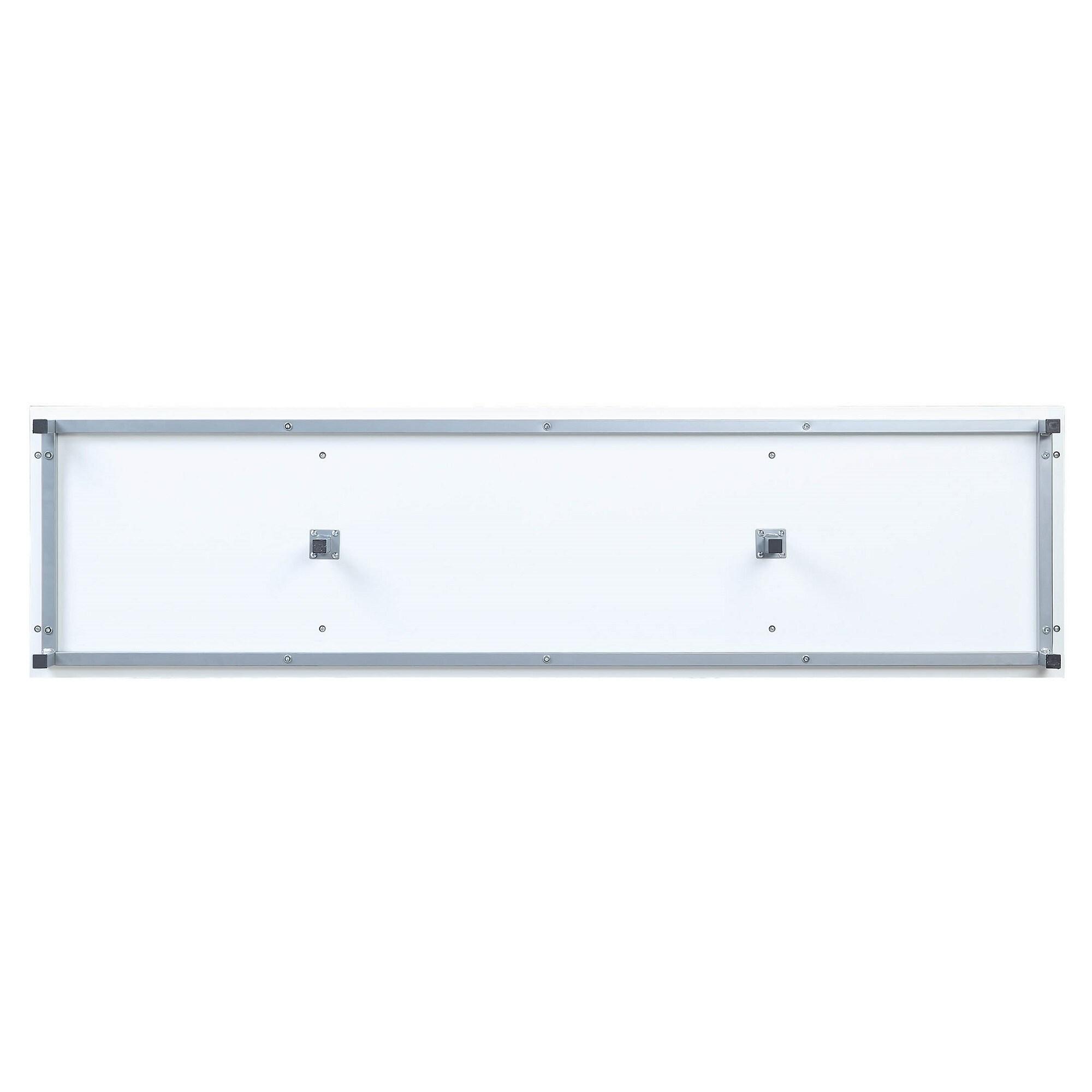 Brighton TV Stand for TVs up to 56" White - Manhattan Comfort: Modern Media Console with Open Glass Shelves & Cable Management