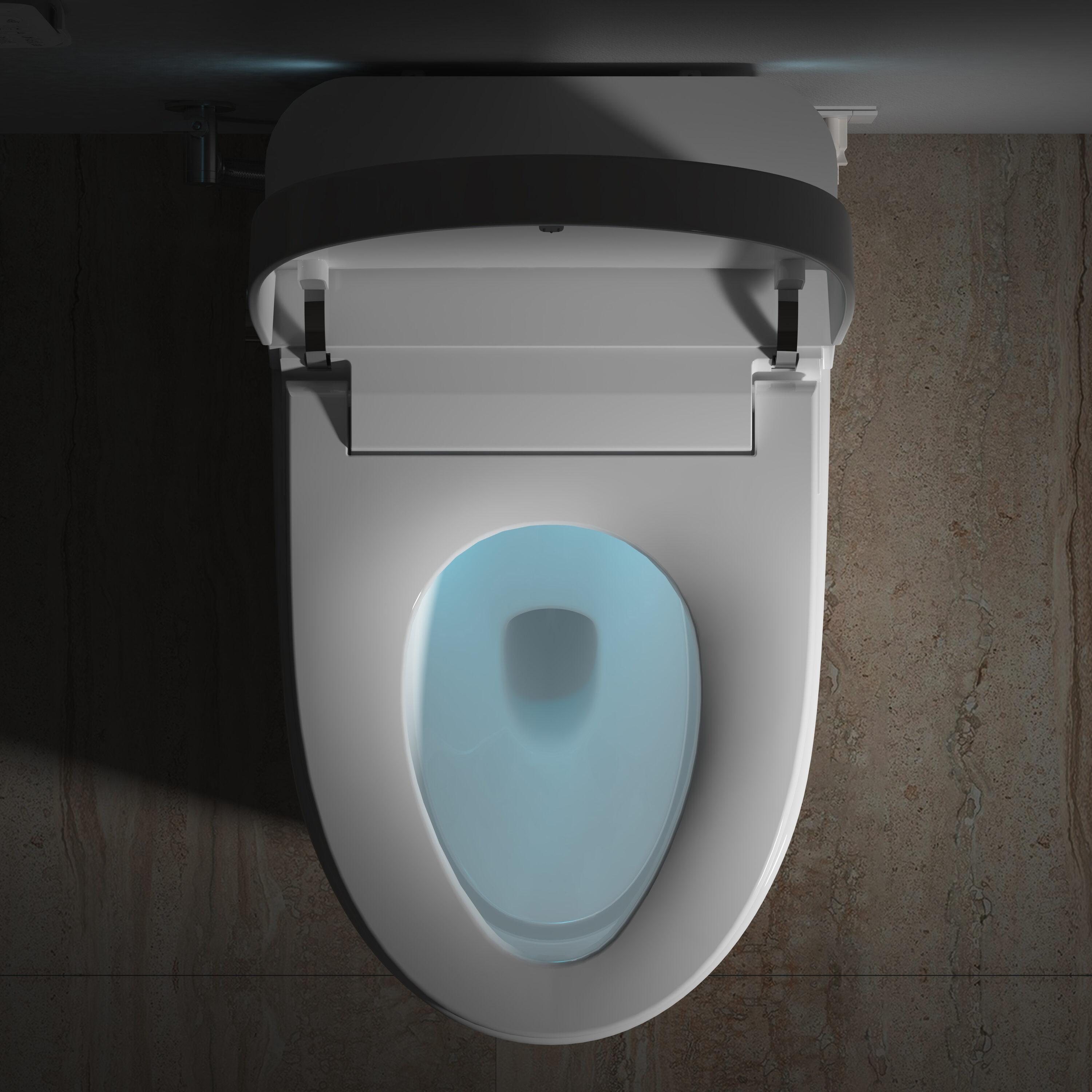 Eridanus White Vitreous China Smart Bidet Toilet with Heated Seat and Remote Control