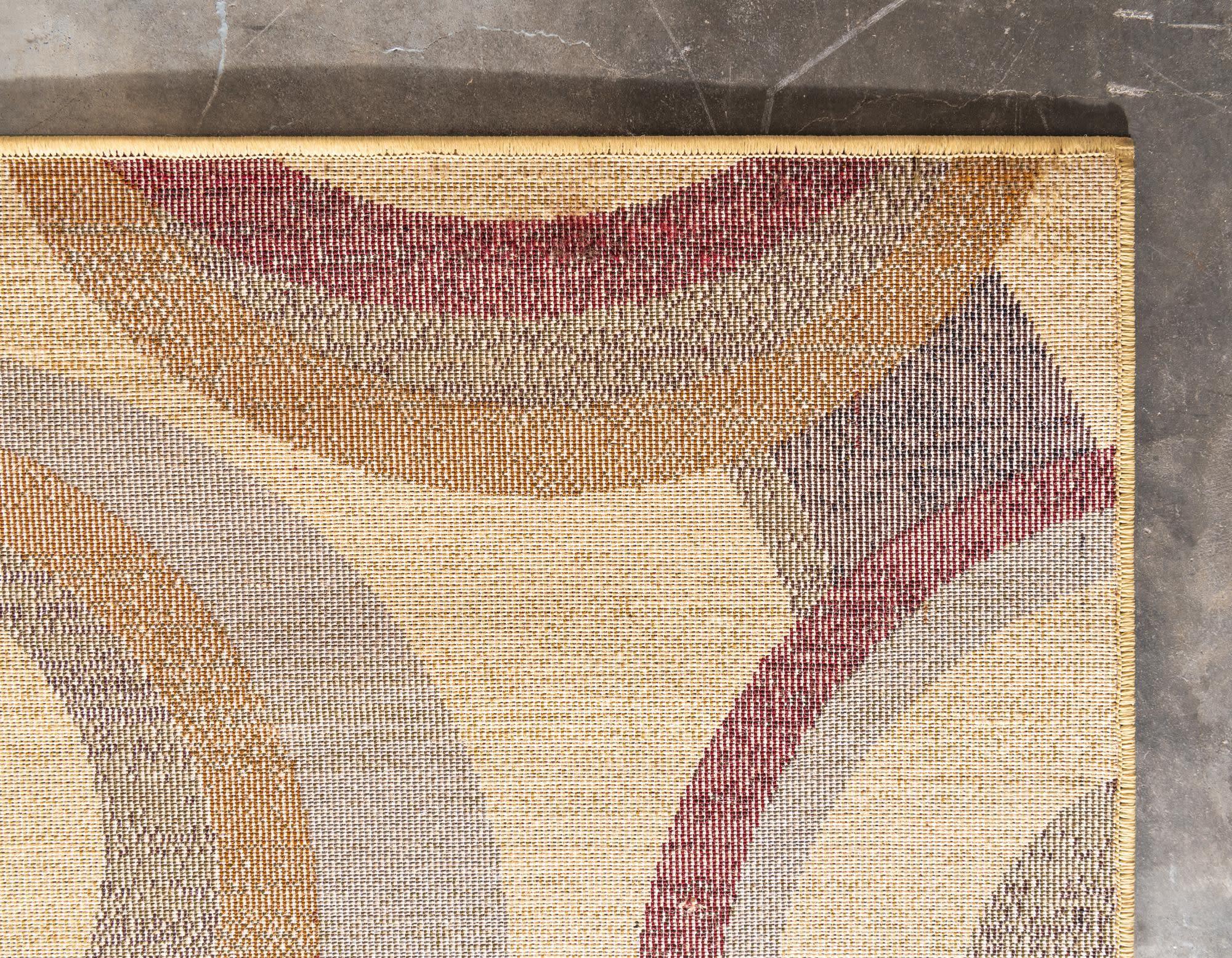 Unique Loom Barista Collection Area Rug - Kona (7' 10" x 10' Rectangle Beige/Black)