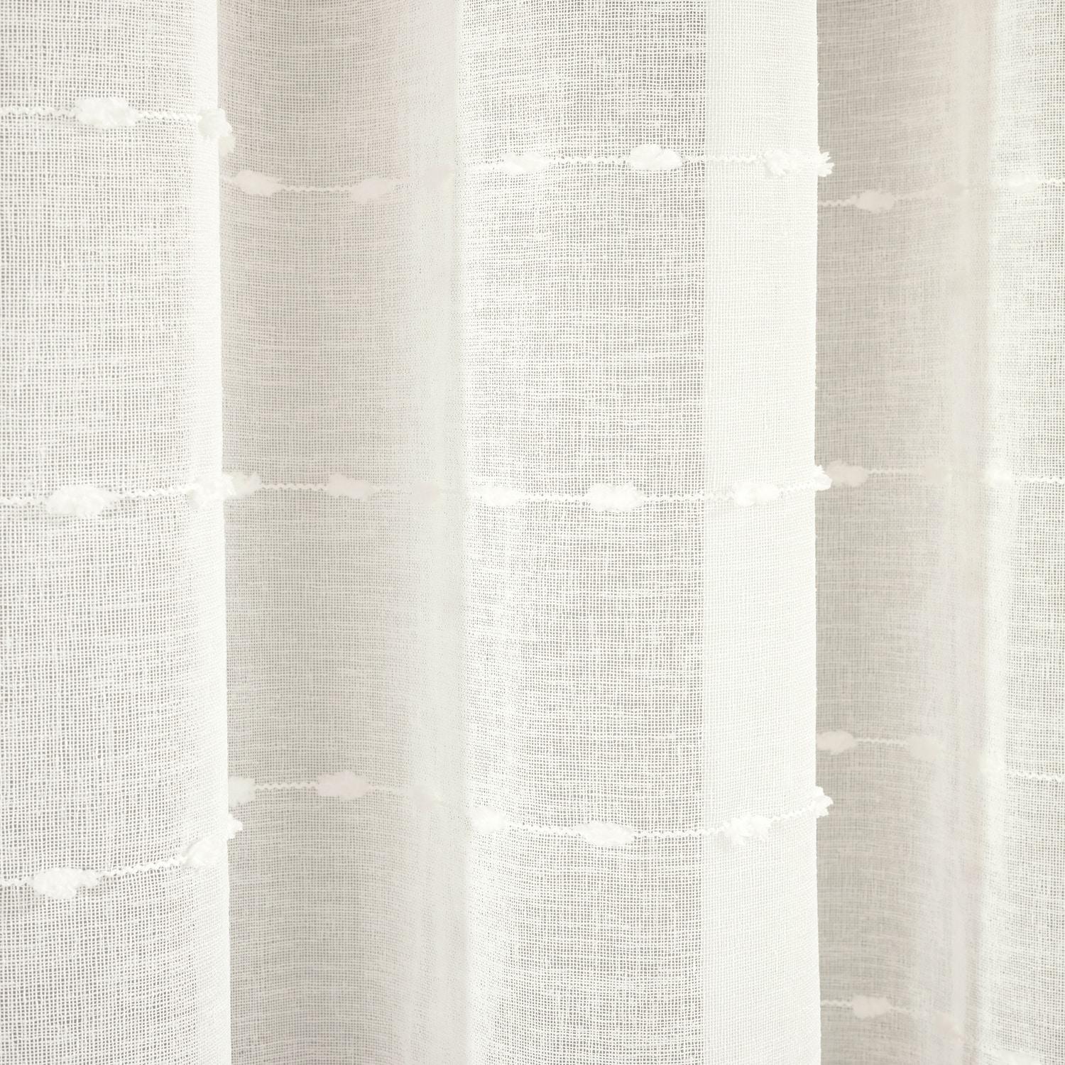 Lush Decor Solid Sheer Grommet Curtain Panels