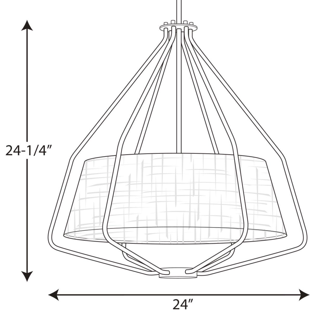 Progress Lighting P500117 Hangar 3 Light 24" Wide Chandelier - Nickel