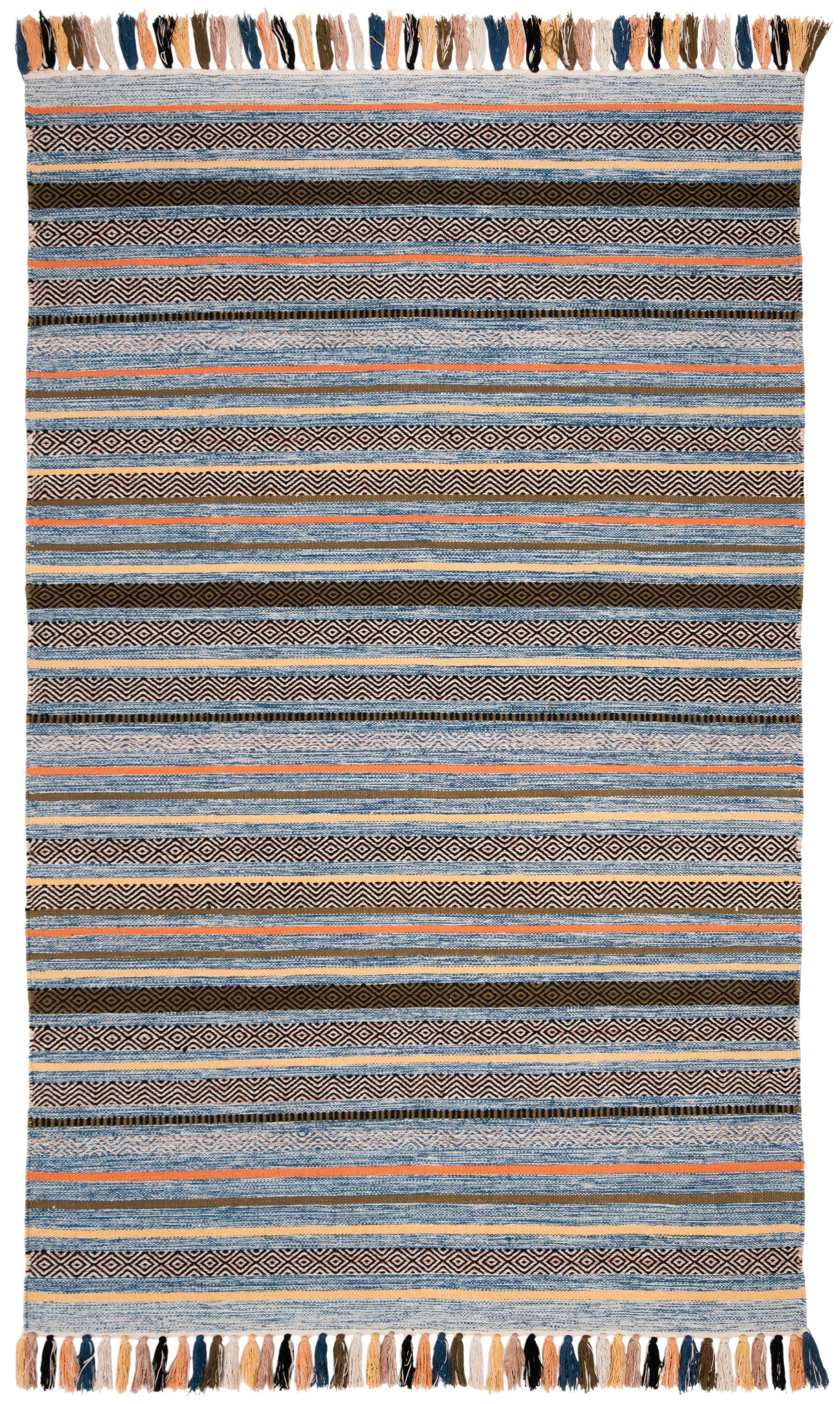 Montauk MTK901 Hand Woven Area Rug - Blue/Multi - 5'x8' - Safavieh.