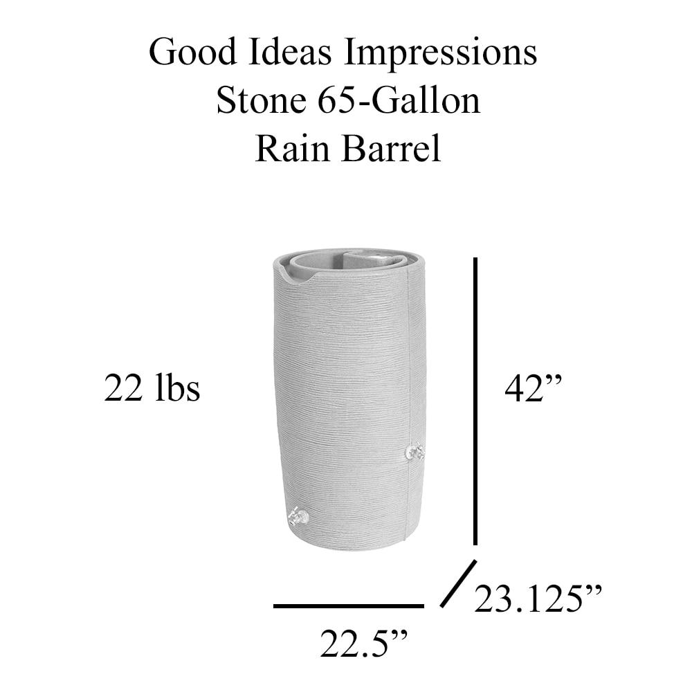 Good Ideas Good Ideas 65 Gallons Plastic Drainable Planter Rain Barrel