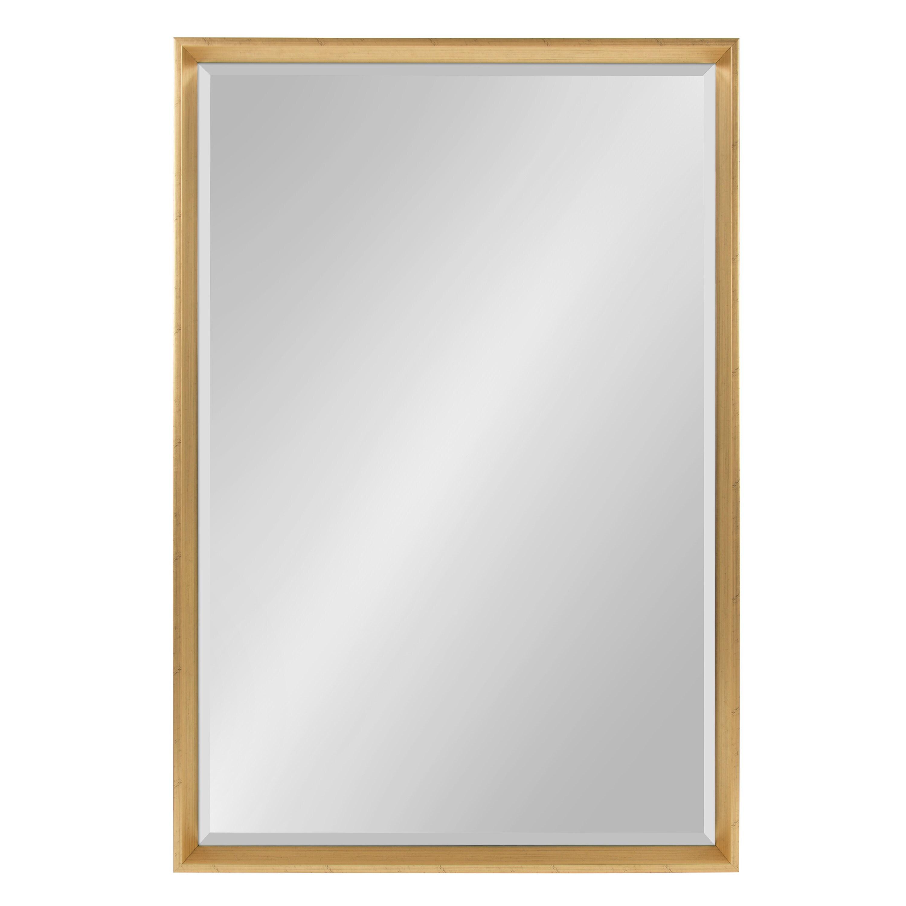 26" x 38" Calter Framed Wall Mirror Gold - Kate and Laurel: Modern Rectangle, No Assembly Required