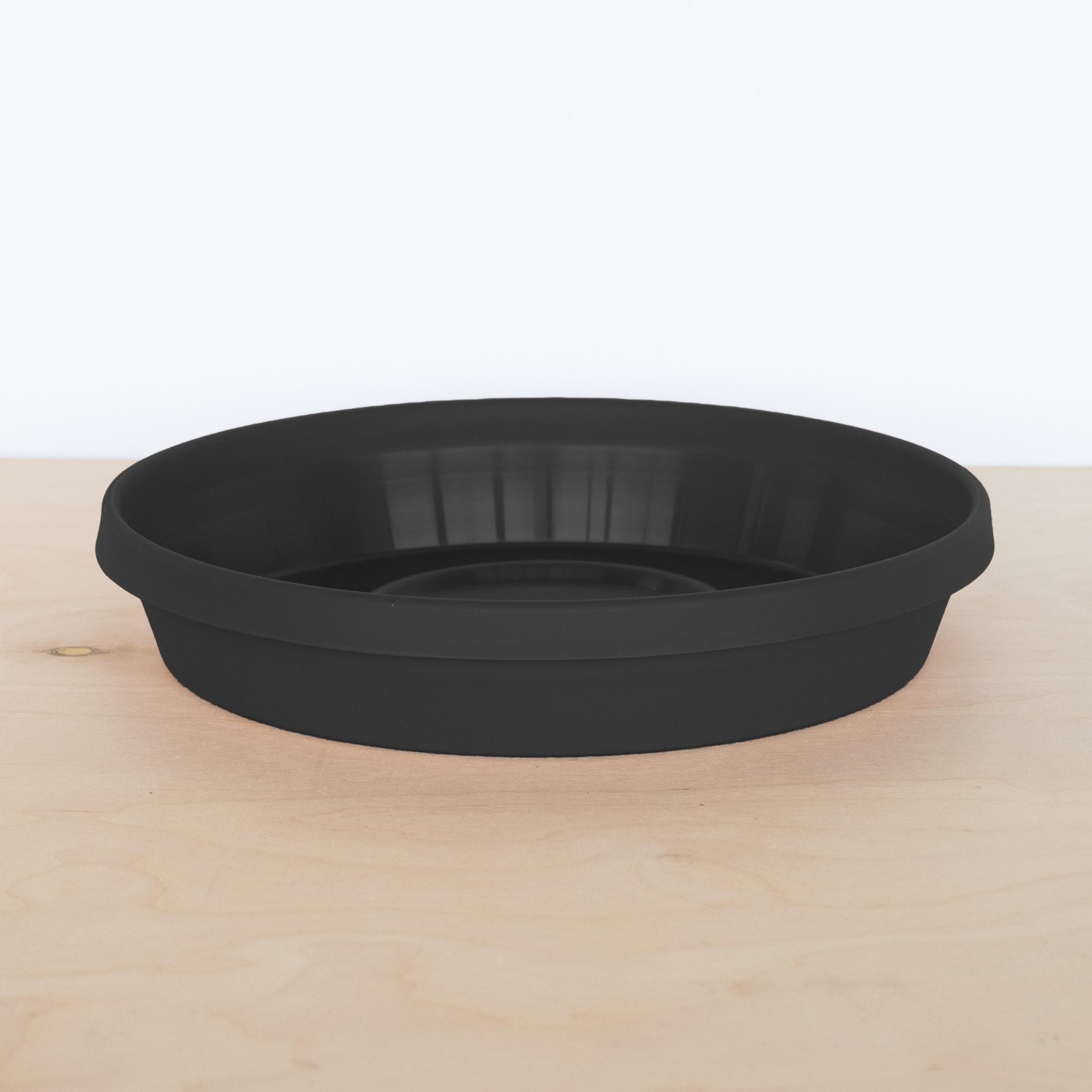 Bloem 20-in Terra Round Plastic Plant Saucer Tray - Black