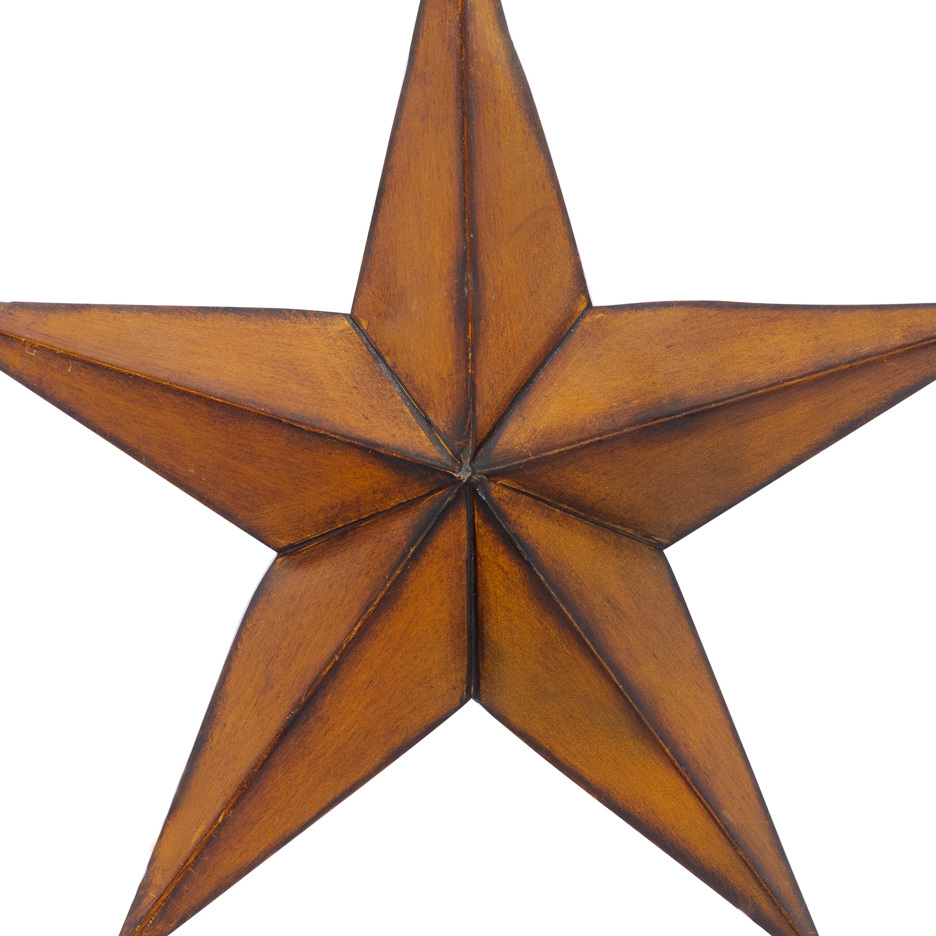 Metal Indoor Outdoor Star Multi Colored Wall Decor Set (Set of 3)