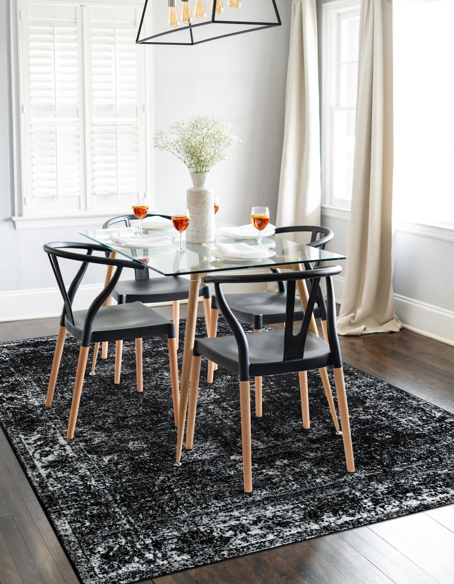 Unique Loom 9' 0 x 12' 0 Sofia Casino Black Area Rug