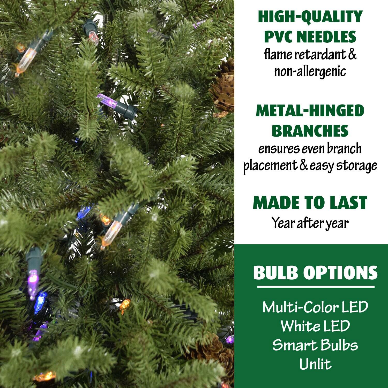 Carmel Pine 36'' Lighted Fir Christmas Tree (Set of 2)