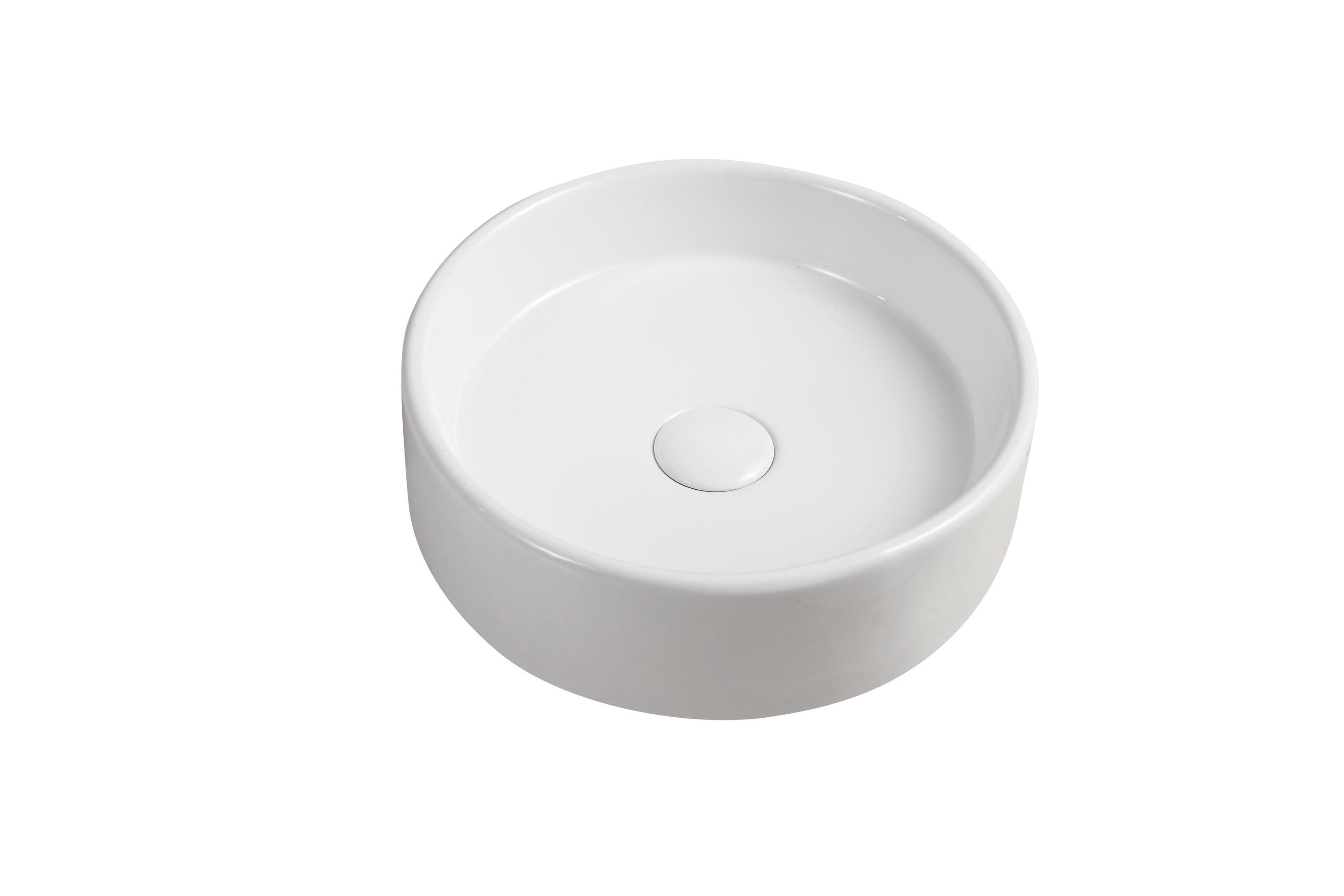 Elanti 1102 Elanti 13.63'' White Porcelain Circular Bathroom Sink