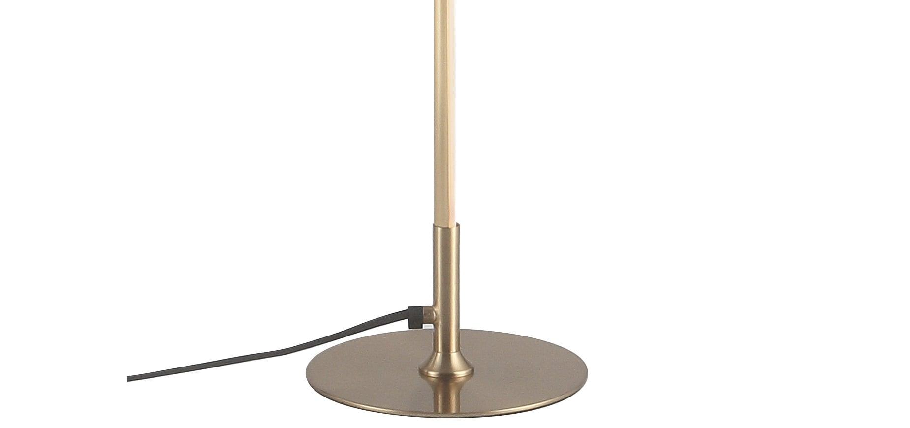 JONATHAN Y Iris 59.5" LED Integrated Floor Lamp, Gold, JYL7007B