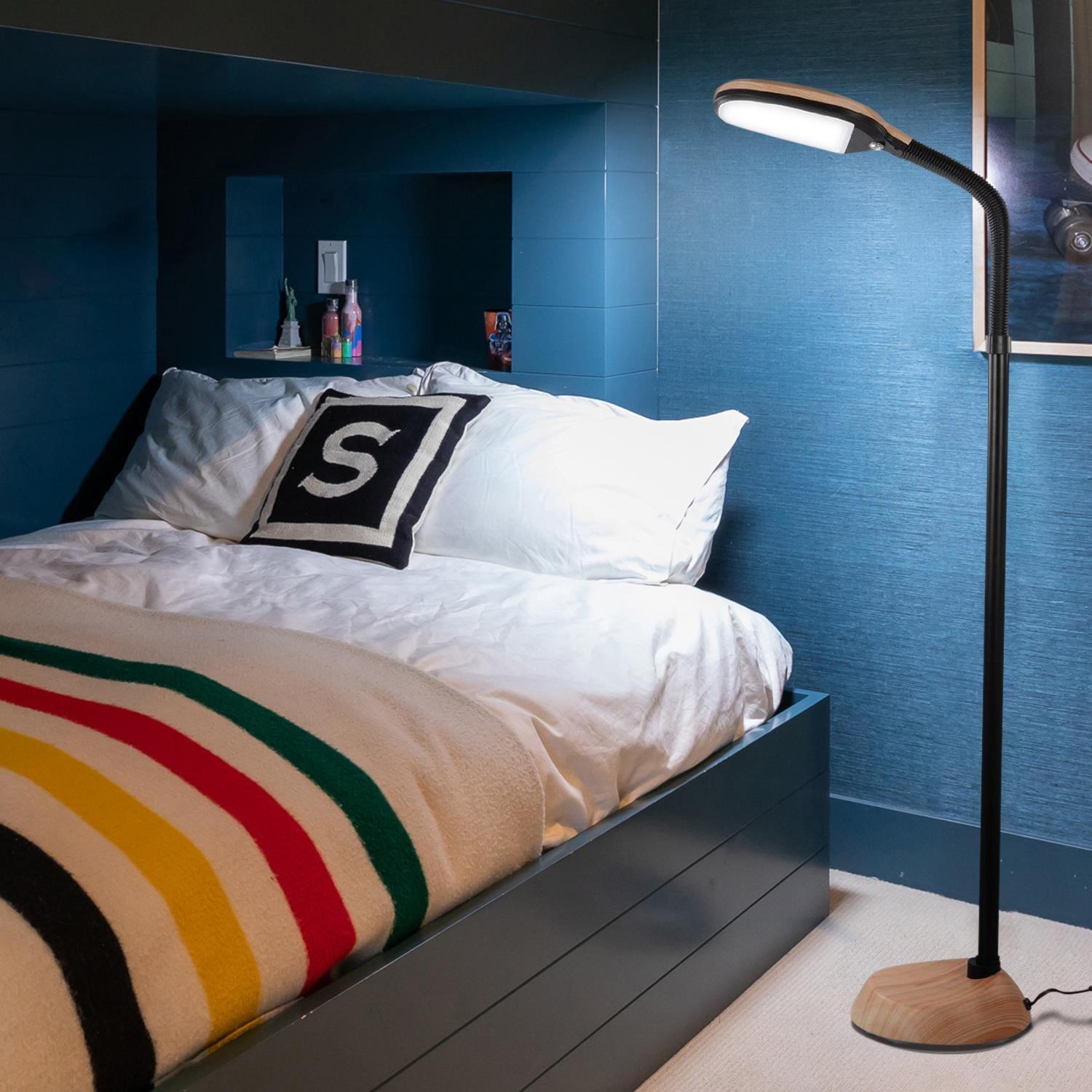 Brightech Litespan 53 in. Industrial Dimmable LED Floor Lamp with Height Adjustable Gooseneck Head