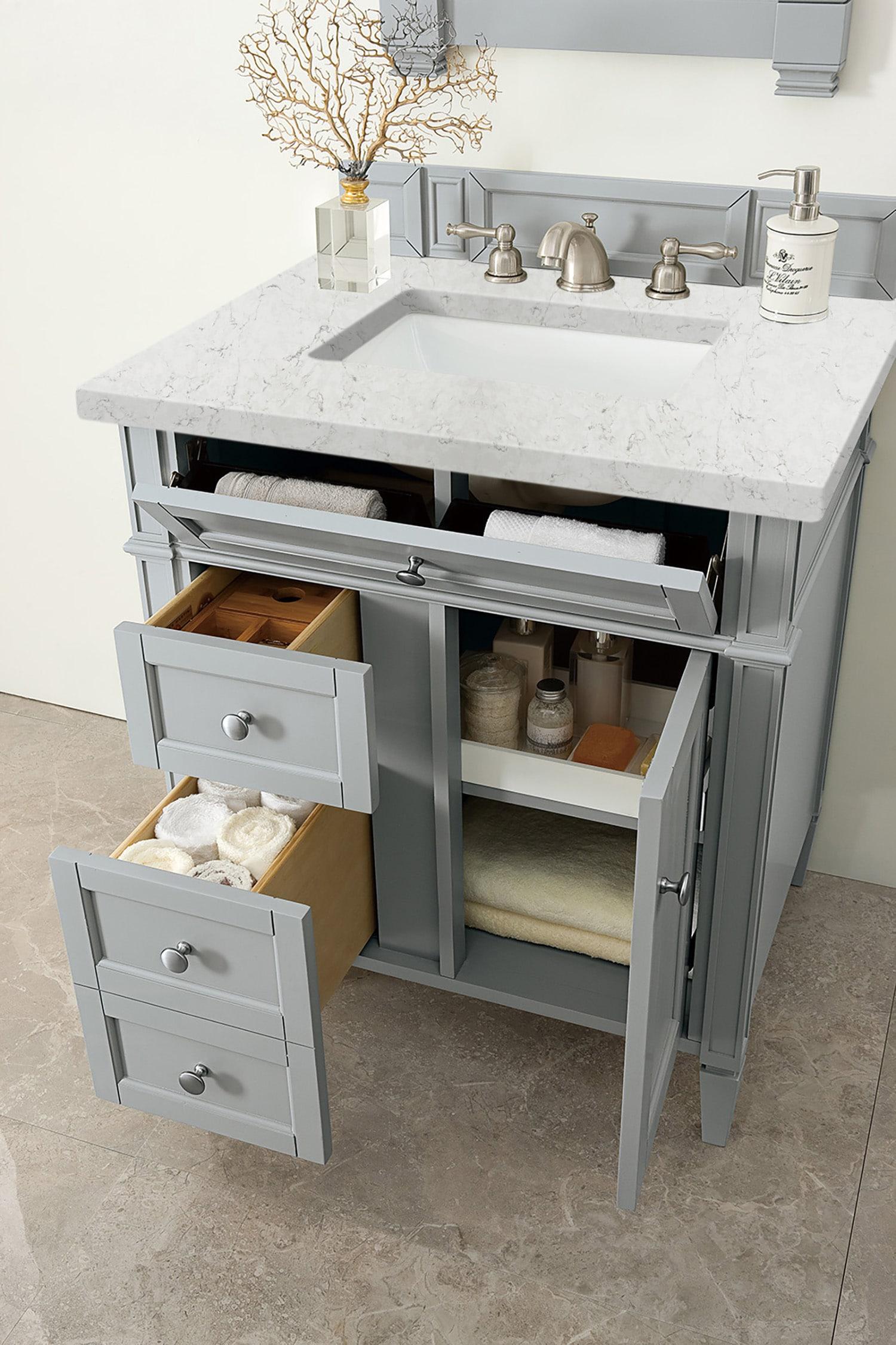 Urban Gray Plywood Single Vanity with Backsplash