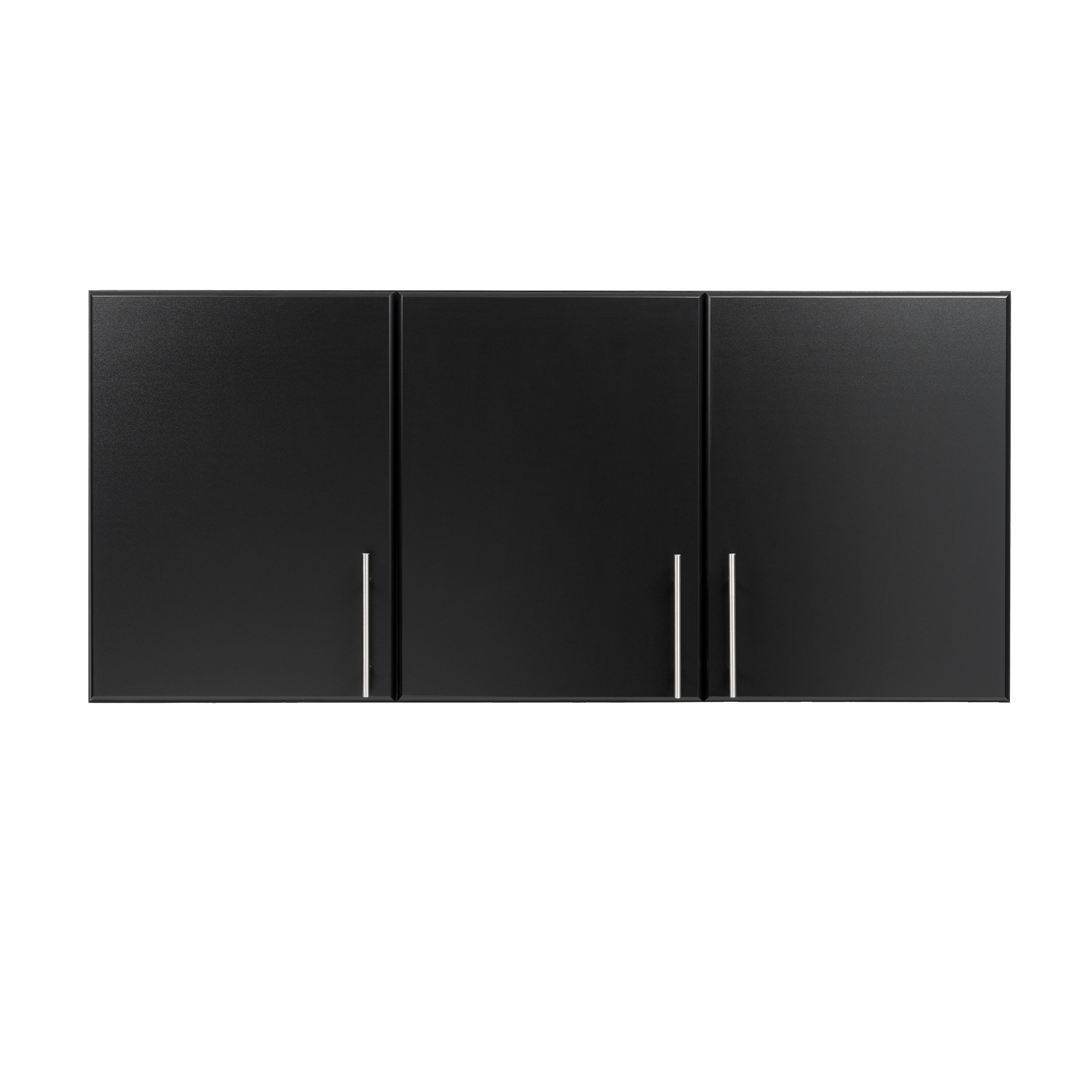 54" Elite Wall Cabinet Black - Prepac: Modern Laminated Storage, HangUps Collection, 2 Adjustable Shelves
