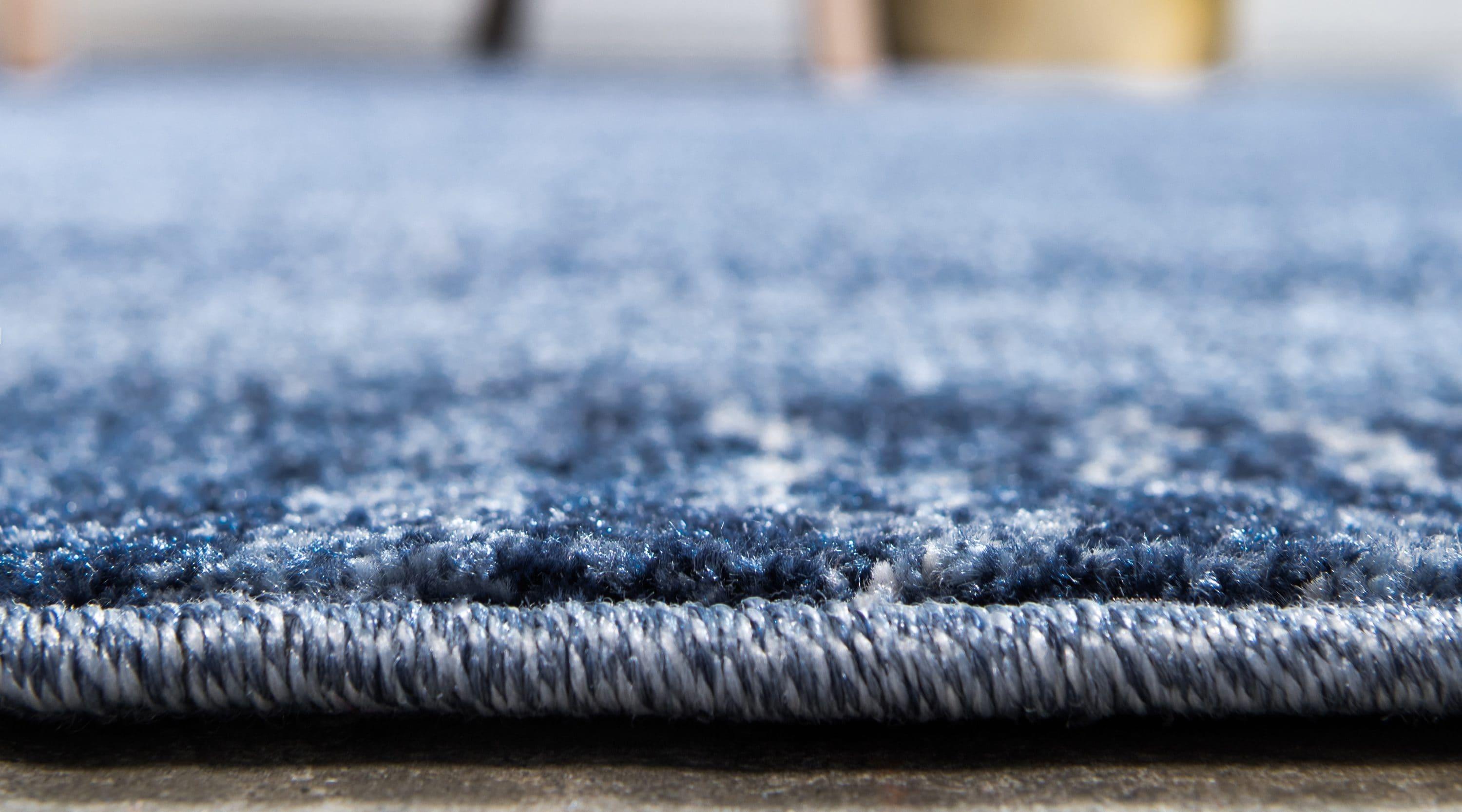 Unique Loom Del Mar Collection Area Rug - Sarah (5' 3" x 8' Rectangle, Light Blue/ Blue)