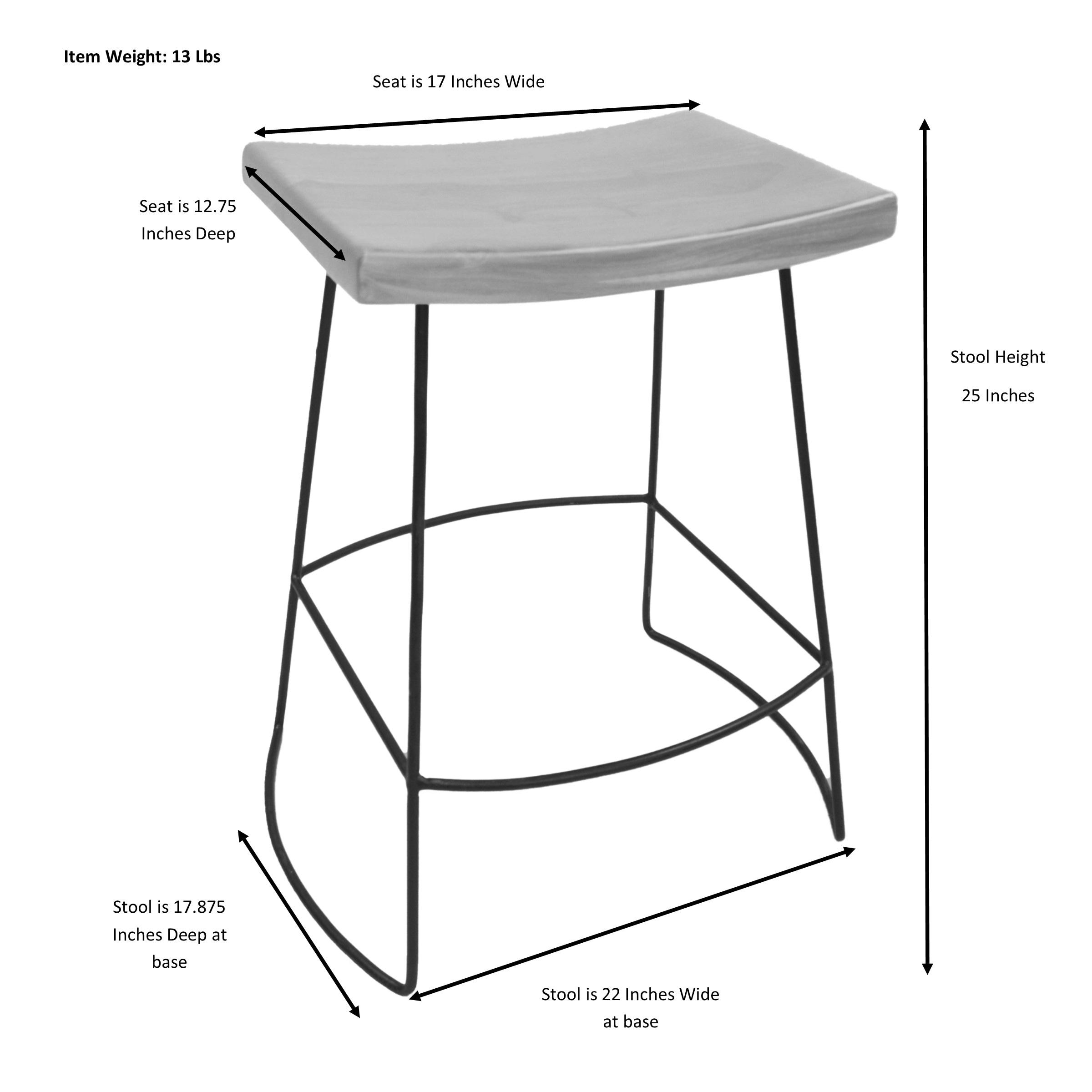 Carolina Living Cooper Stainless Steel Top Bar Table Wood/Black: High Bar Height, Kitchen Functionality