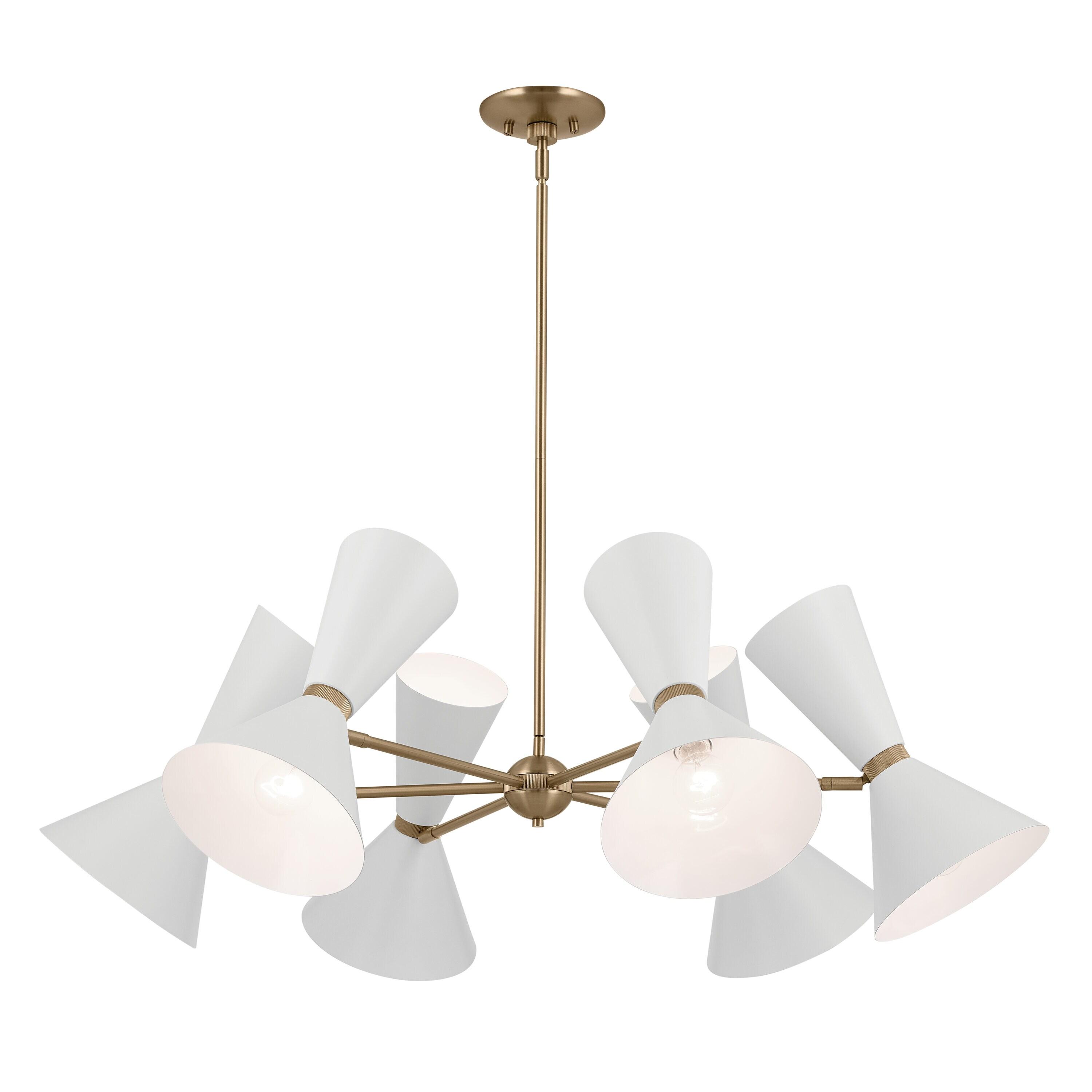 Kichler 52566 Phix 12 Light 39" Wide Chandelier - Champagne Bronze / White