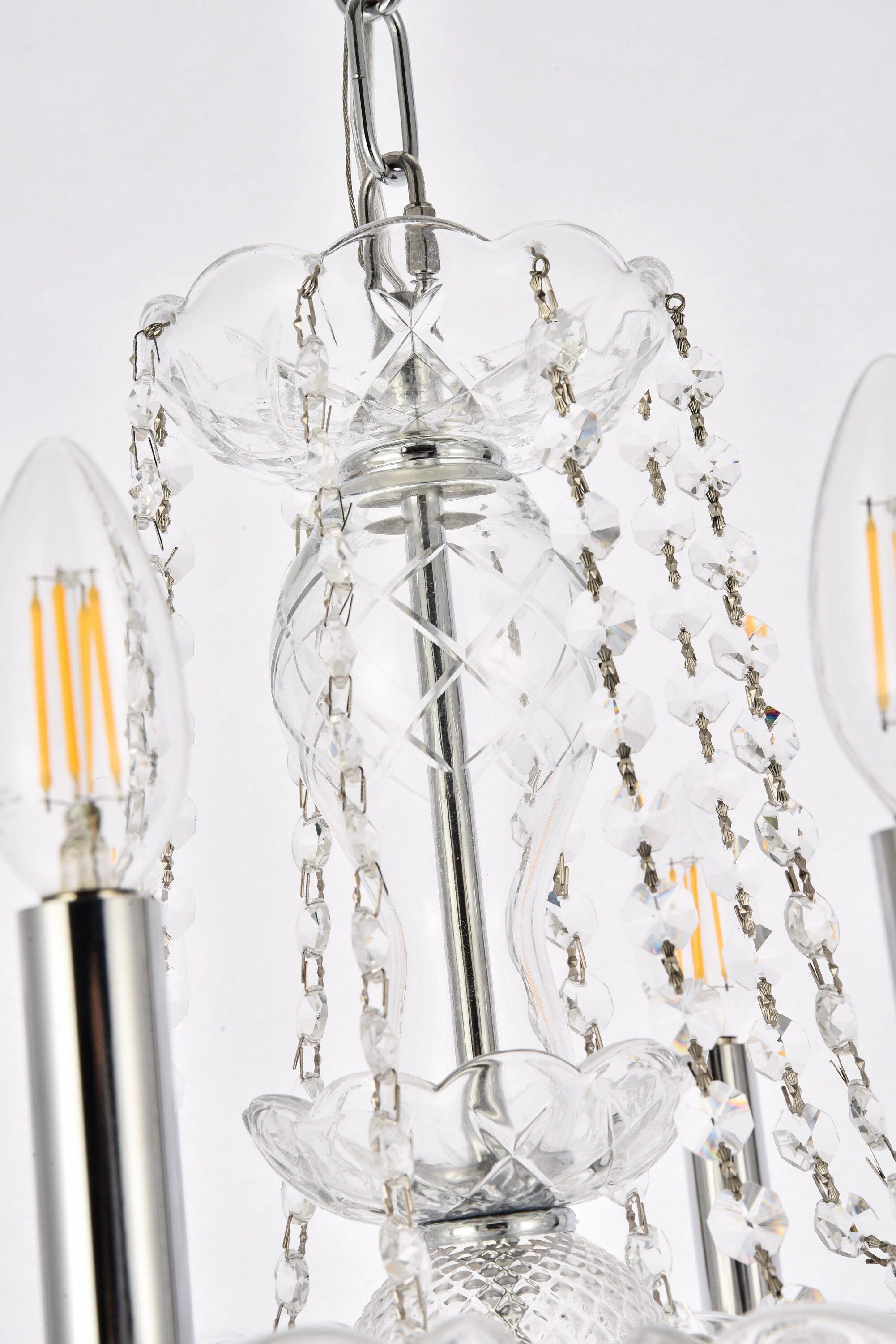 Elegant Lighting Princeton 8 light Chrome Chandelier Clear Royal Cut Crystal