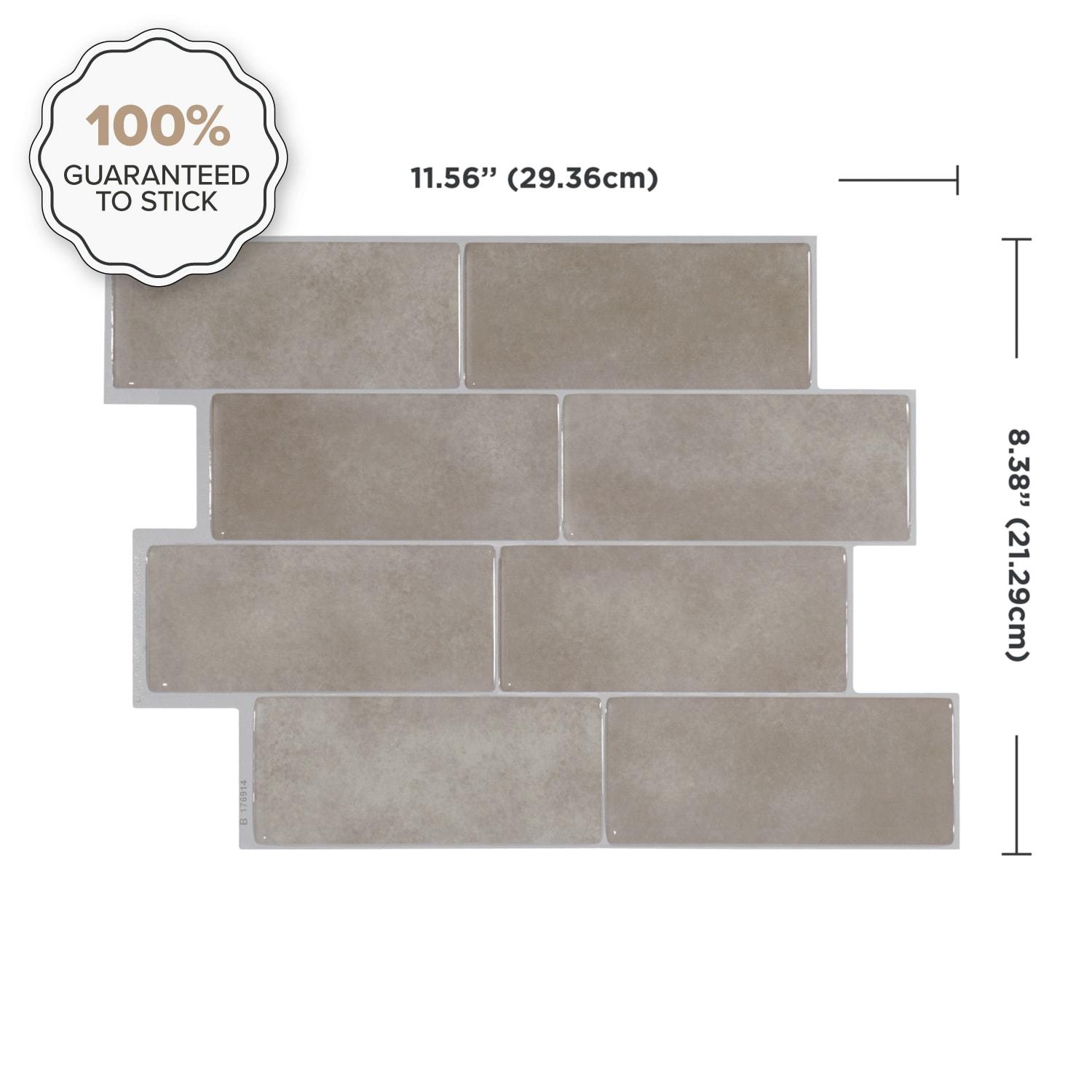 Peel and Stick Gel Backsplash Tile Metro 12'' x 8'' (Set of 4)