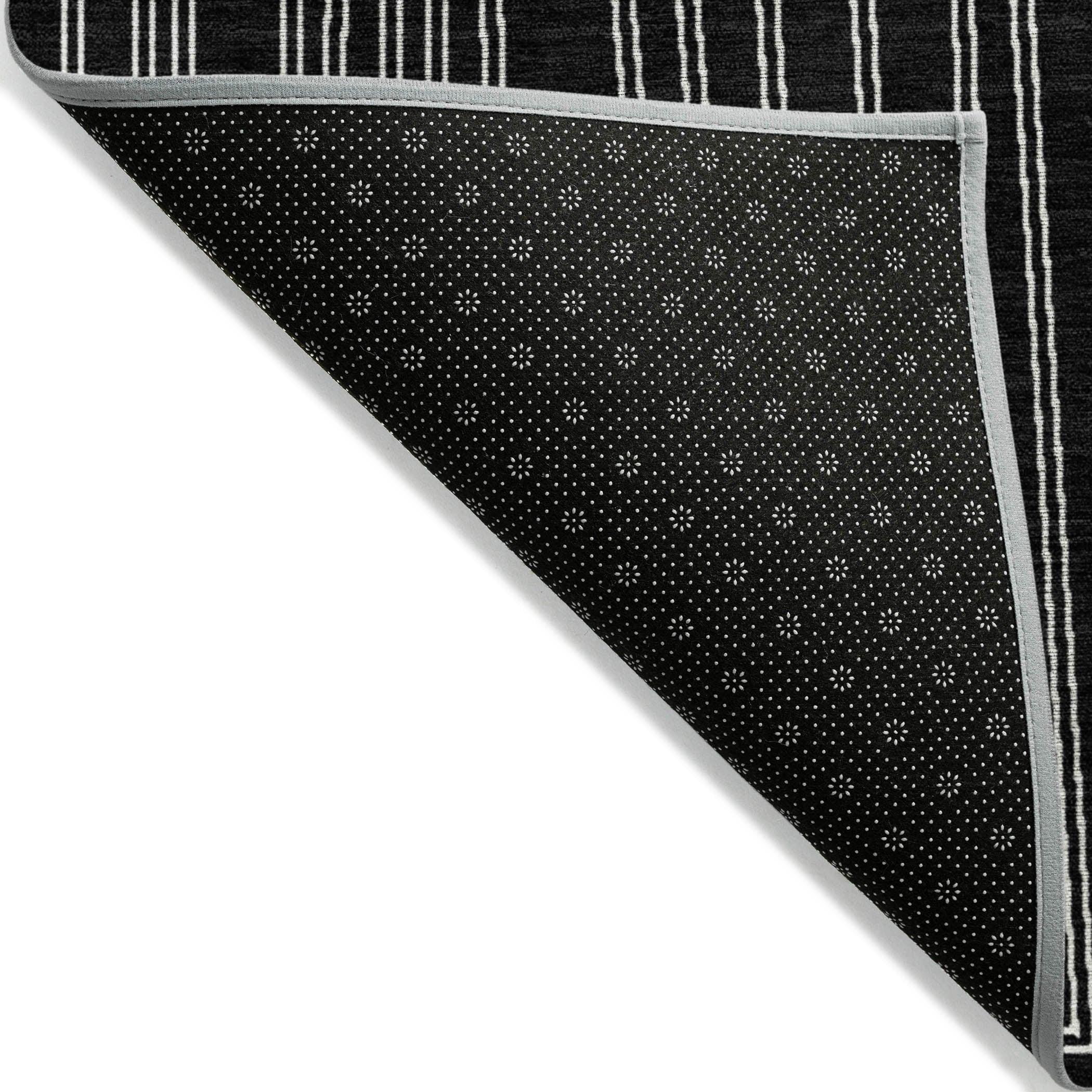 Machine Washable Indoor/Outdoor Chayden ACN1045 Black Rug