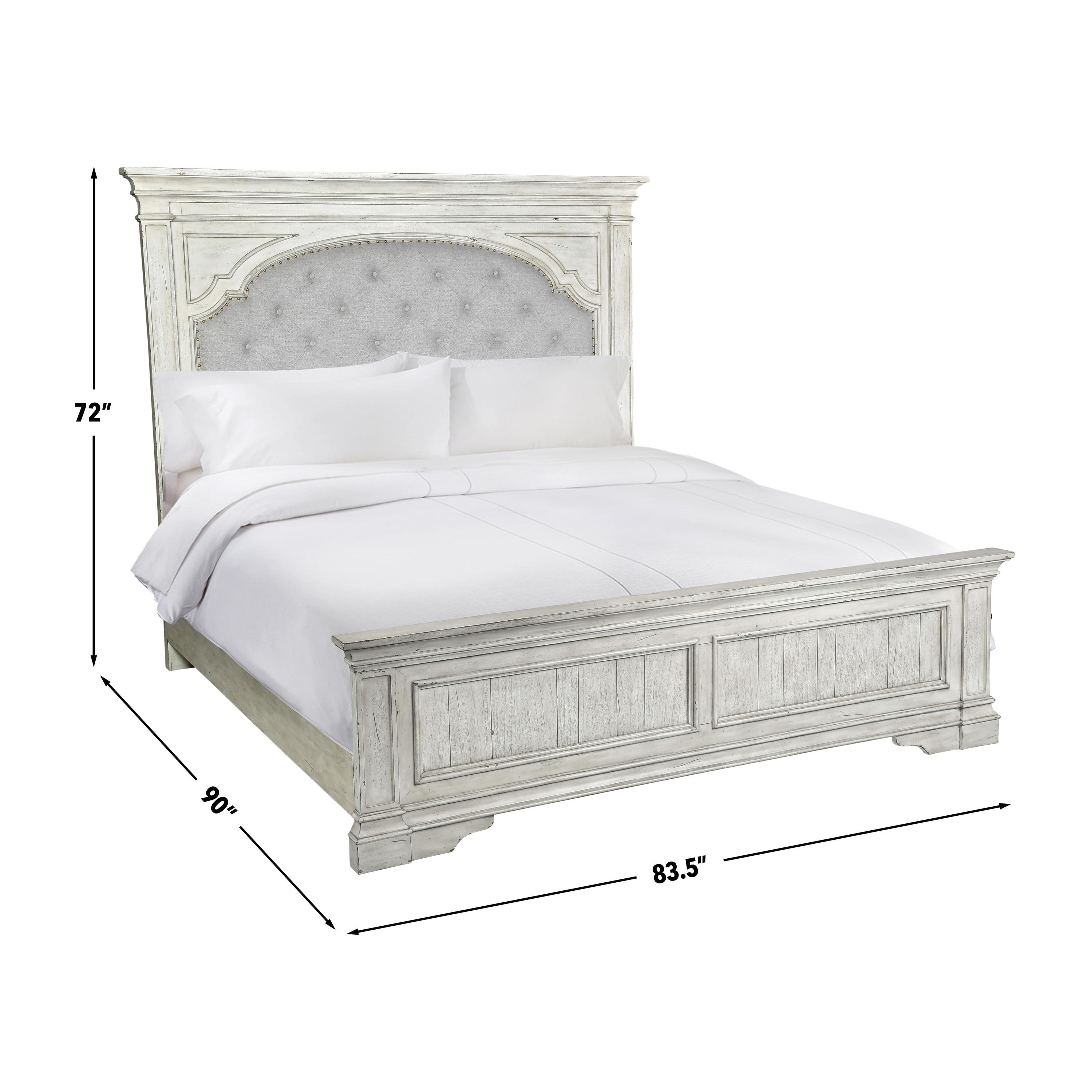 Steve Silver Highland Park King Bed - Rustic Ivory